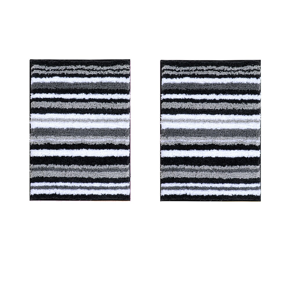 Better Trends BAGR2PC1724GRP 24-Inches x 17-Inches Graphite Polyester Bath rug