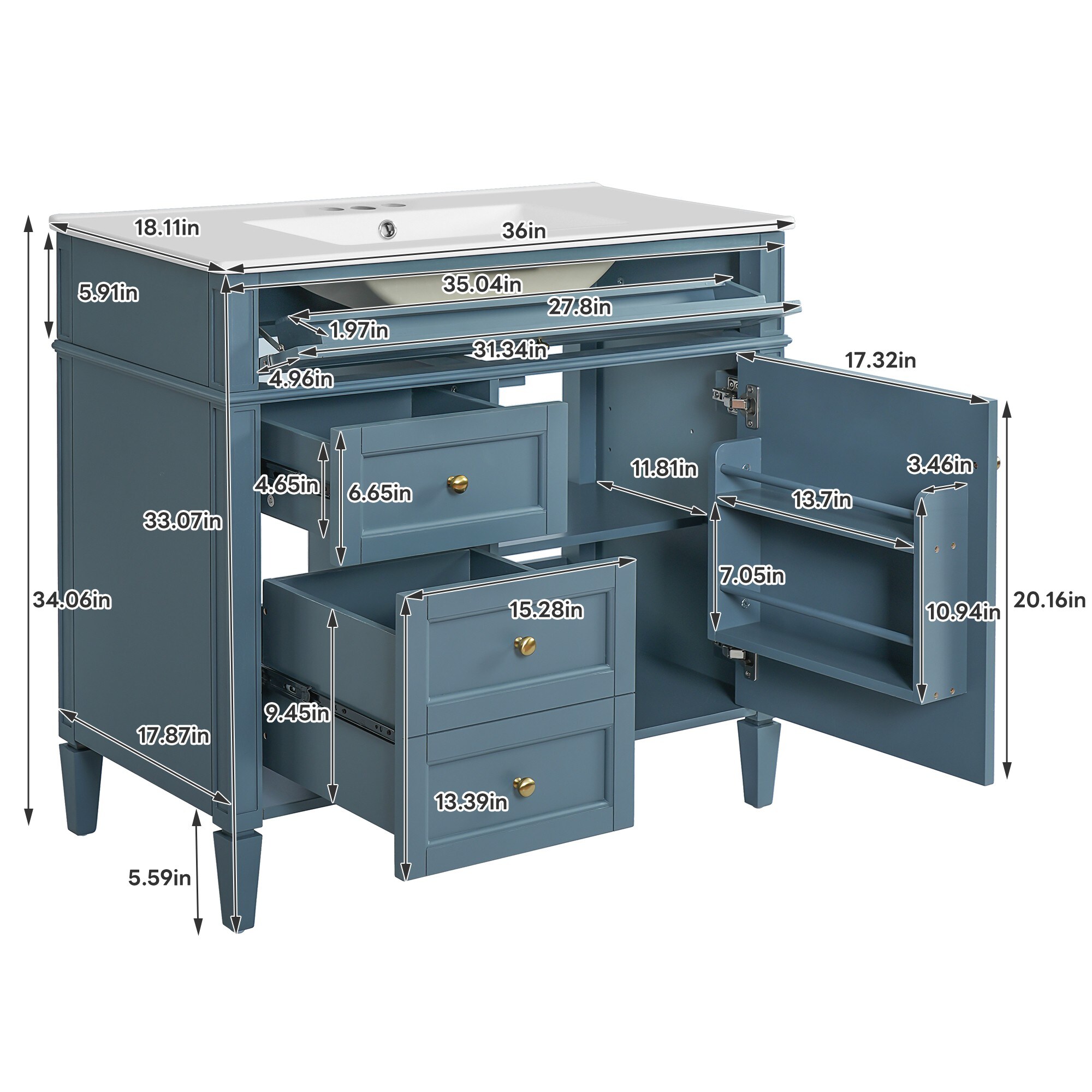 Dexmalle N710P230246M Bath-Vanity-Combo - View #4