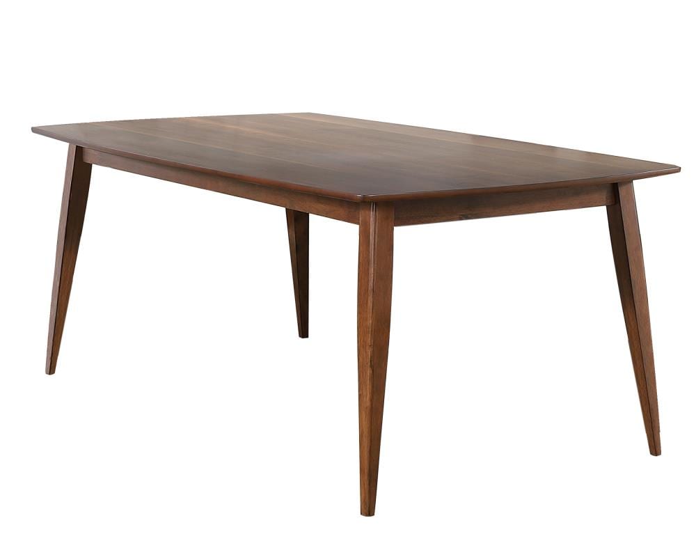 Sunset Trading DLU-MC4278 Mid Century Danish Walnut Contemporary/Modern Dining Table, Wood with Brown Wood Base