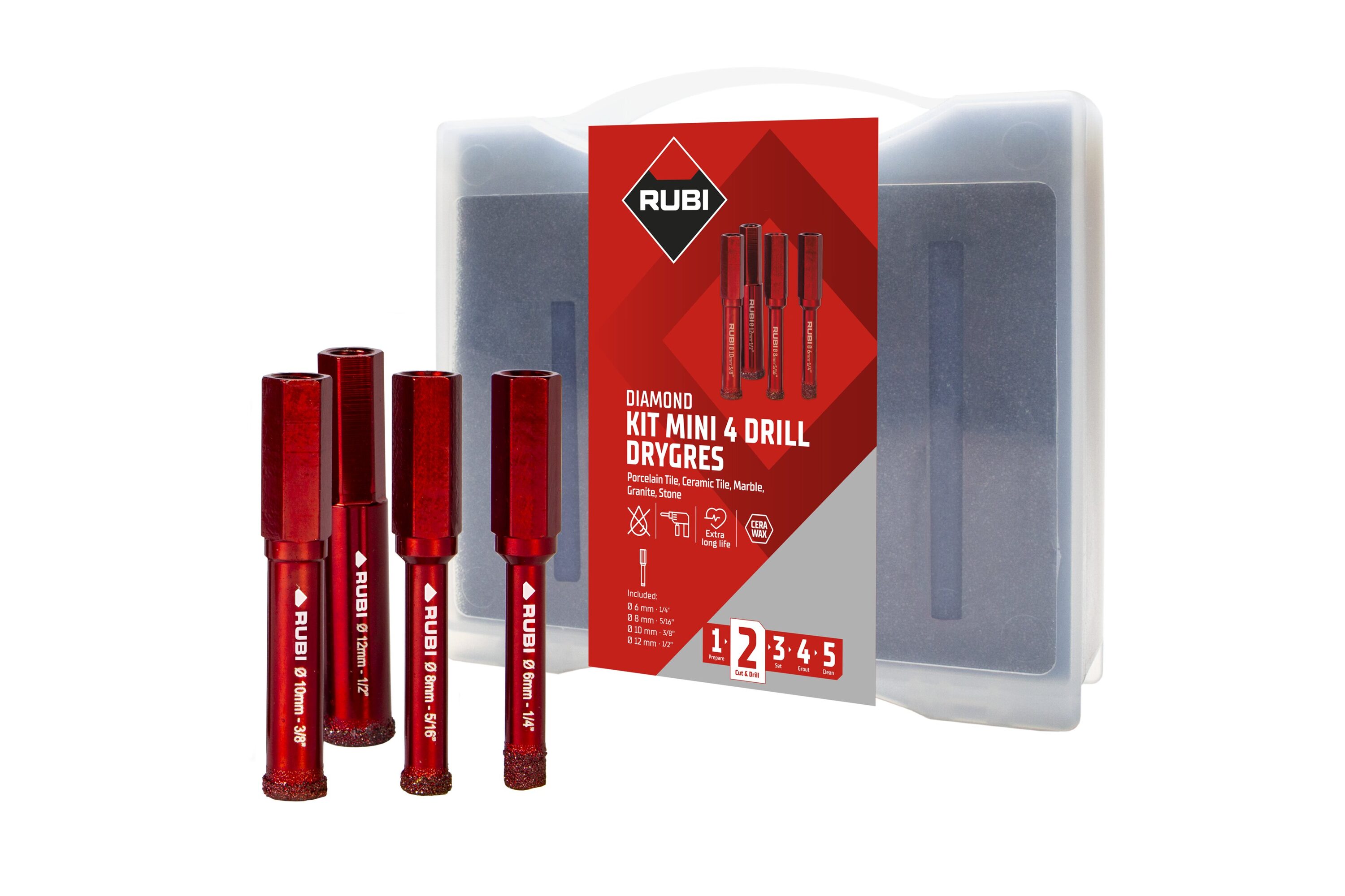 RUBI 5968 DRYGRES 1/2-in Dry Diamond Core Drill Bit for