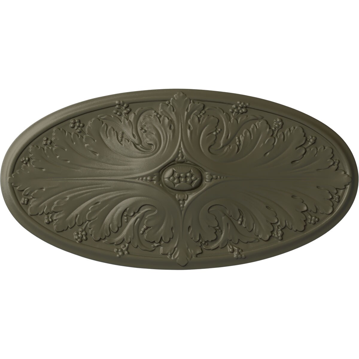 Ekena Millwork CM24X12MAWHF Madrid 12.5-in W x 24.75-in L Painted Witch Hazel Polyurethane Whole Ceiling Medallion
