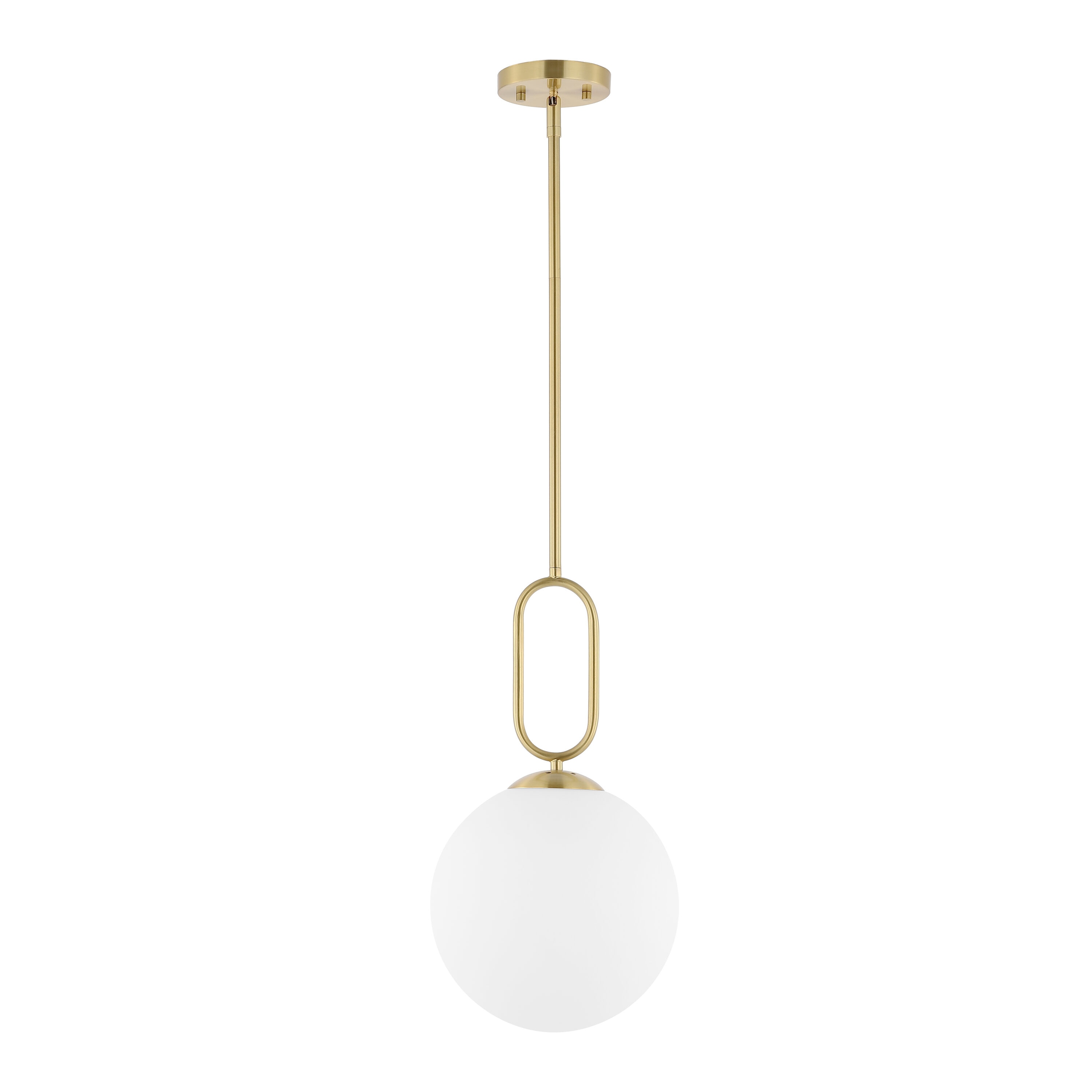 Danva Art Deco Inspired Brass & Glass Globe Pendant Light