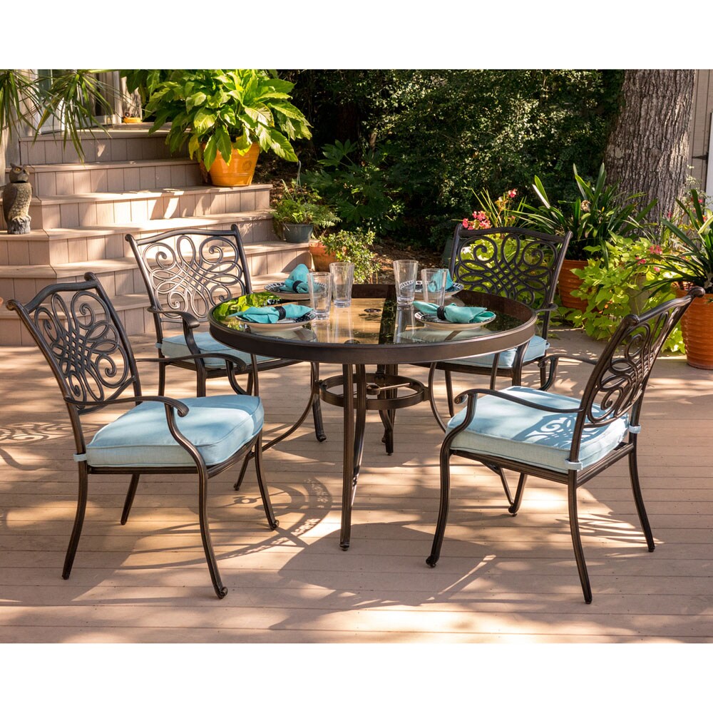 Hanover TRADDN5PCG-BLU Patio-Dining-Sets - View #13