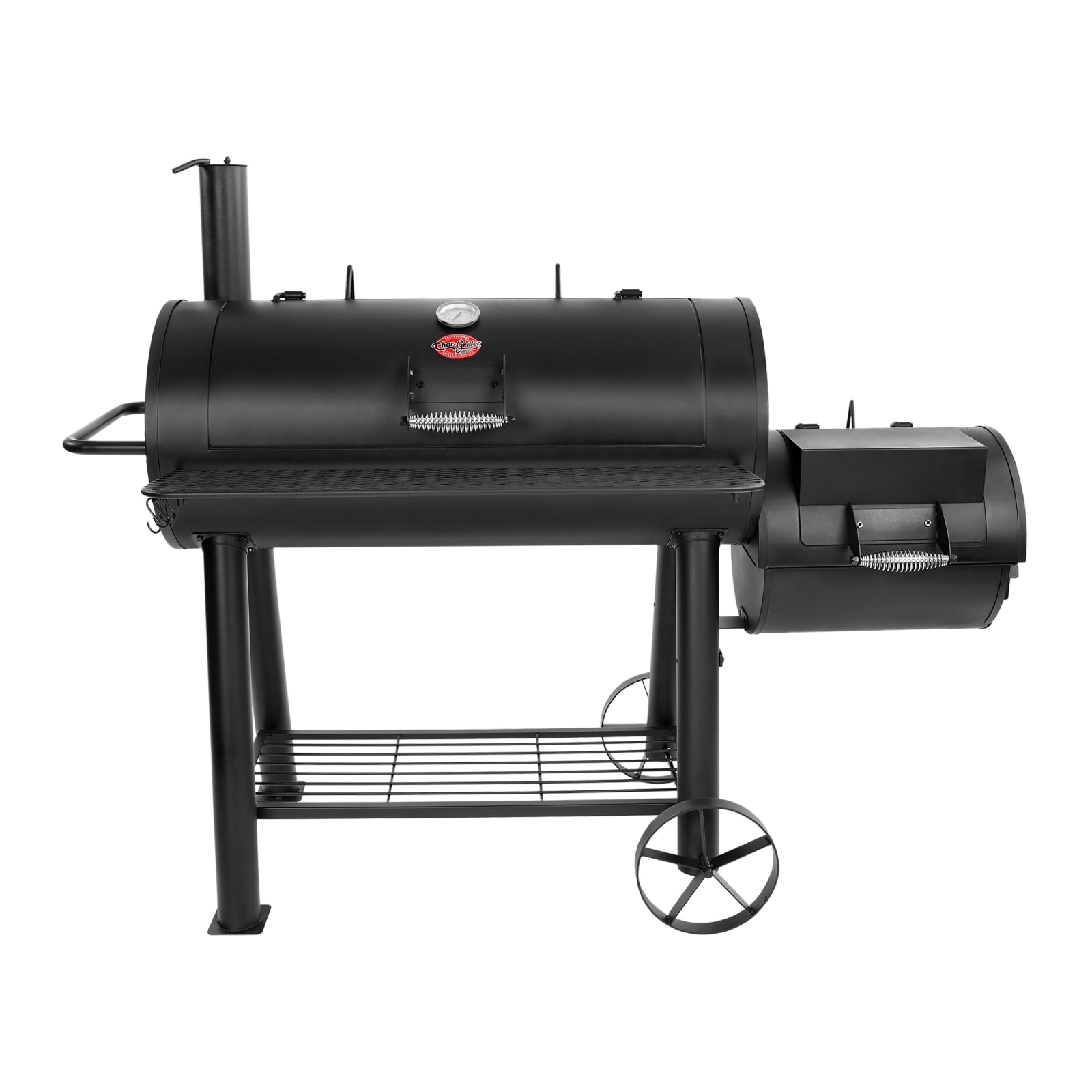 Char-Griller 8125 Competition Pro 43-in W Black Barrel Charcoal Grill