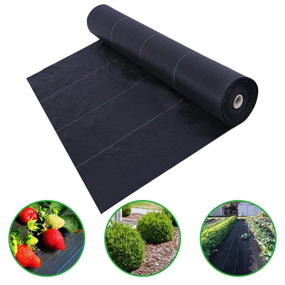 Degradable Eco-Friendly MTB 4 Ft Width by 150 Ft Length Weed Conrol Woven Fabric Landscape Fabric Weed Block PP Black Weed Barrier Also Available in 3 Ft Width and 50 Ft Length 