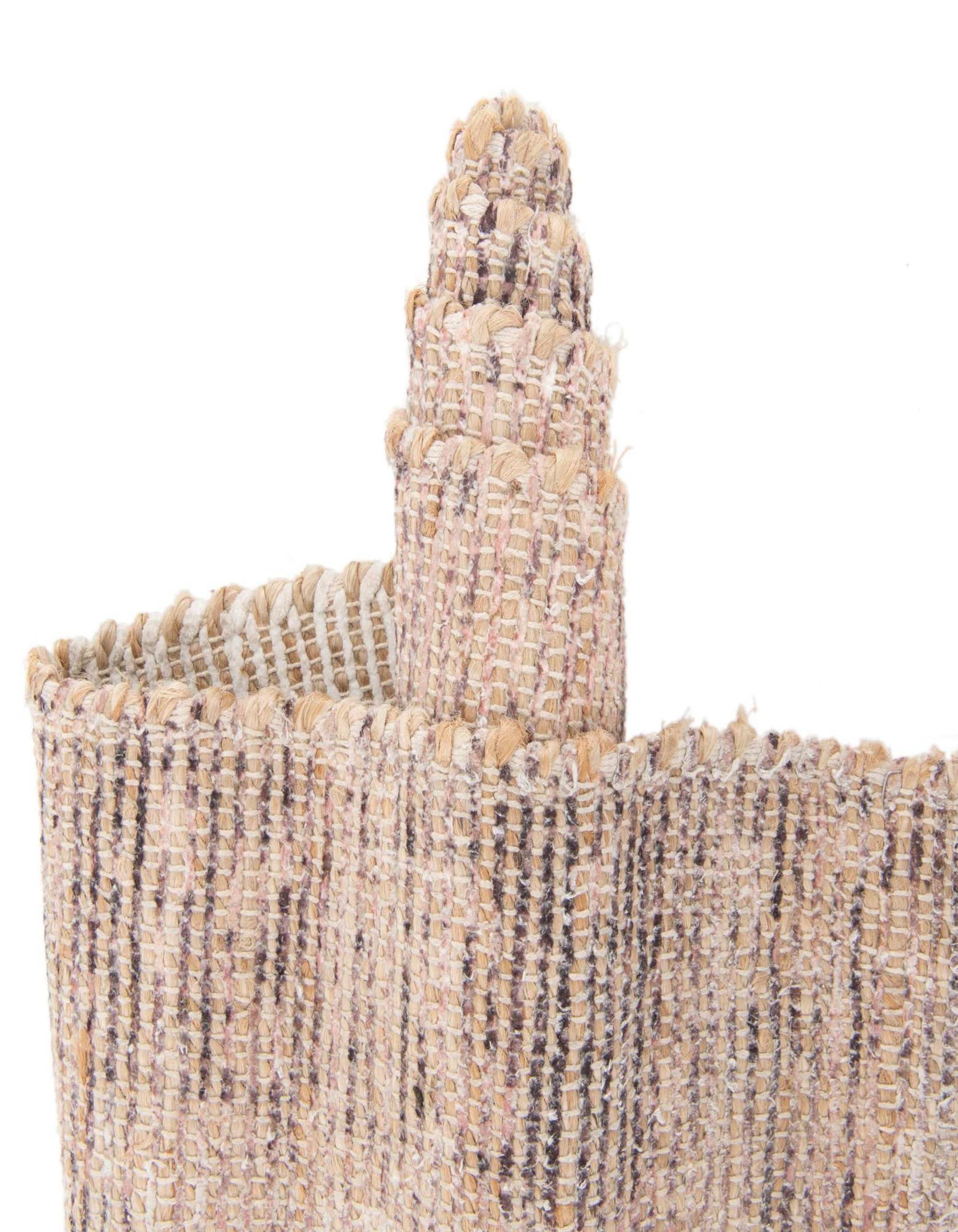 Elegant Natural Chenille Jute 2' 2" x 6' 1" Runner Rug - Handwoven & Reversible