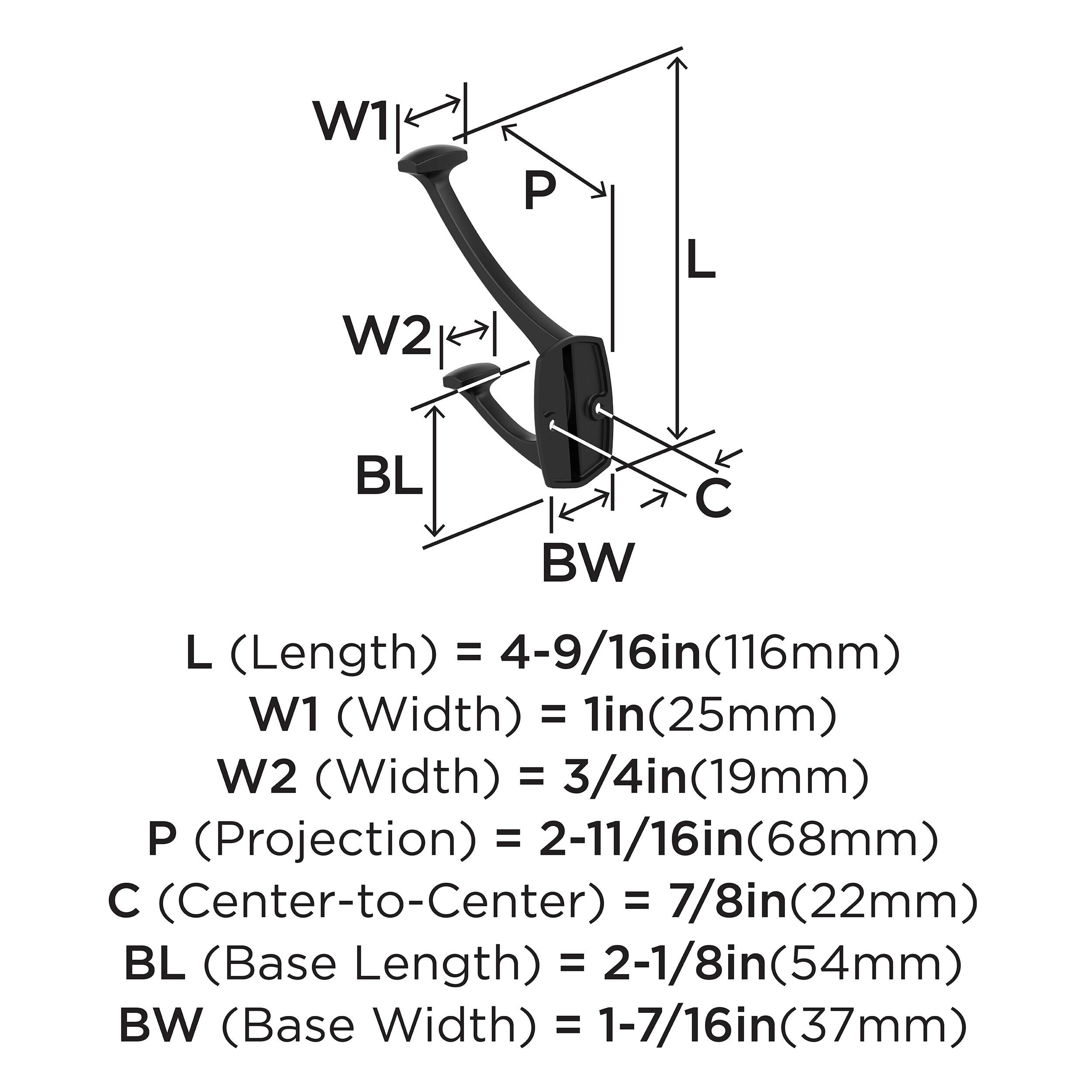 Amerock H37001MB Decorative-Wall-Hooks - View #4
