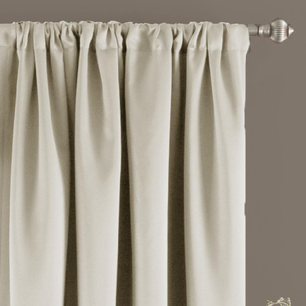 Stone Gray Long Room-Darkening Rod Pocket Curtain Panel