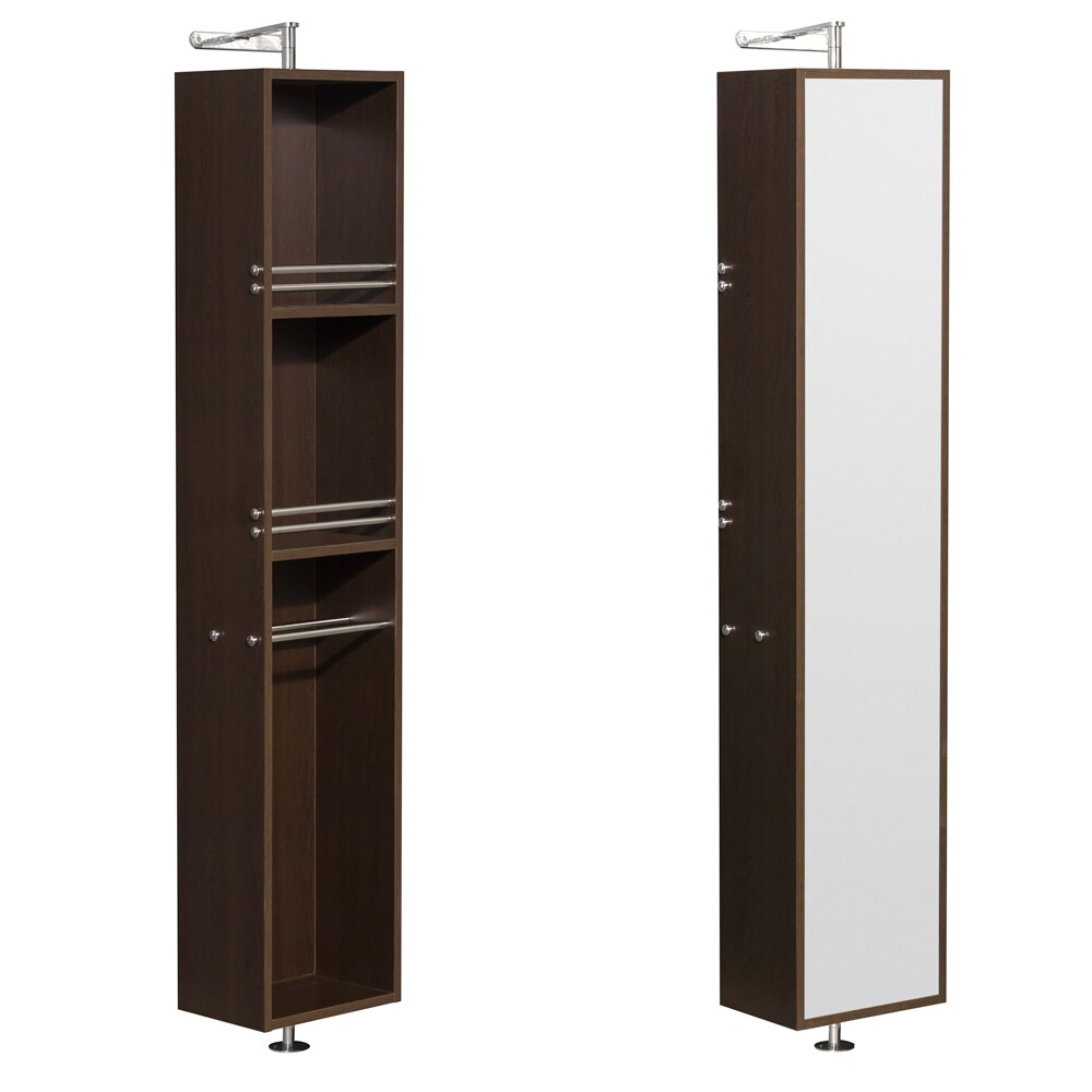 Wyndham Collection WCRYV202ES Amare 13.75-in W x 73-in H x 15-in D Espresso MDF Wall-mount Linen Cabinet