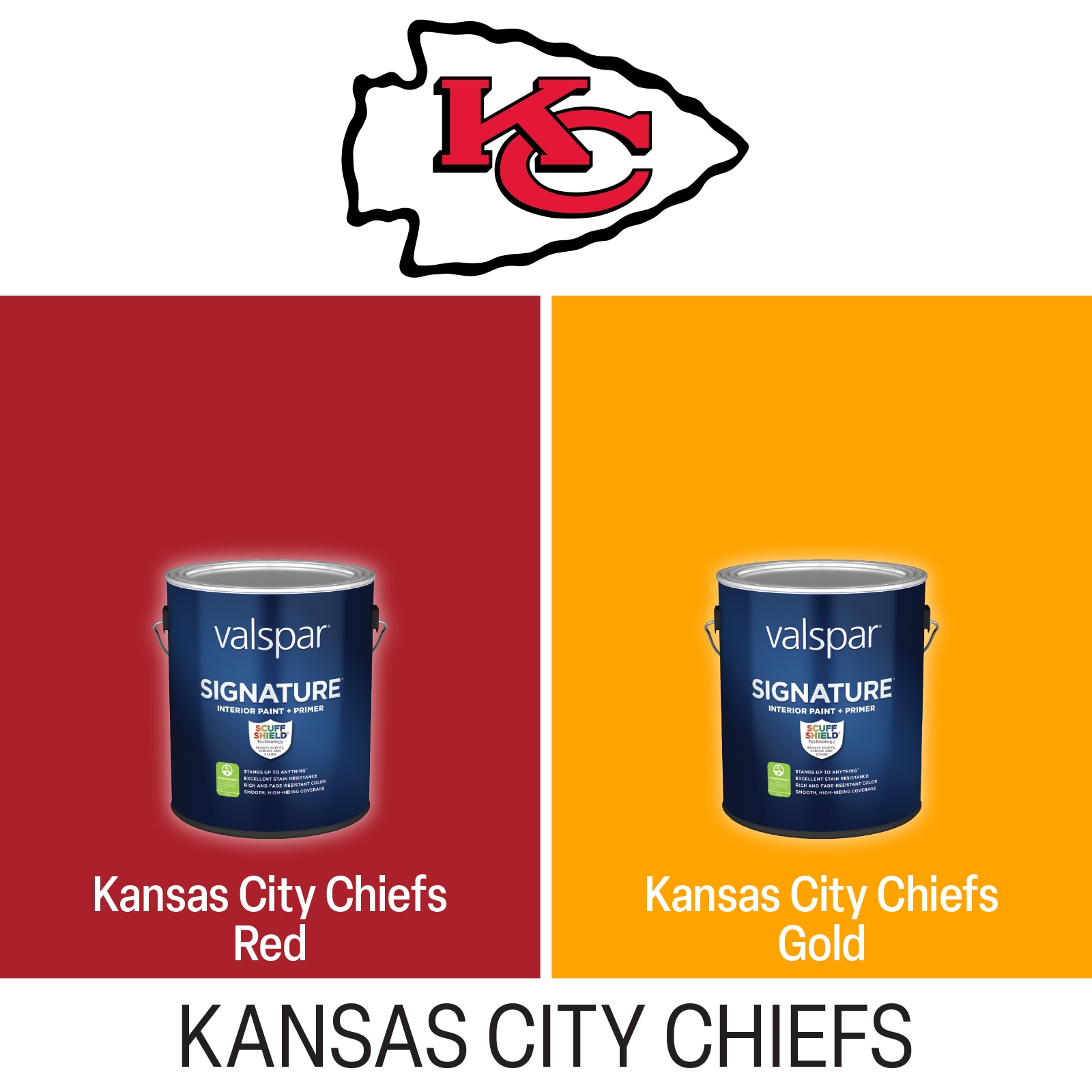 Shop Valspar Kansas City Chiefs Paint Project Kit at