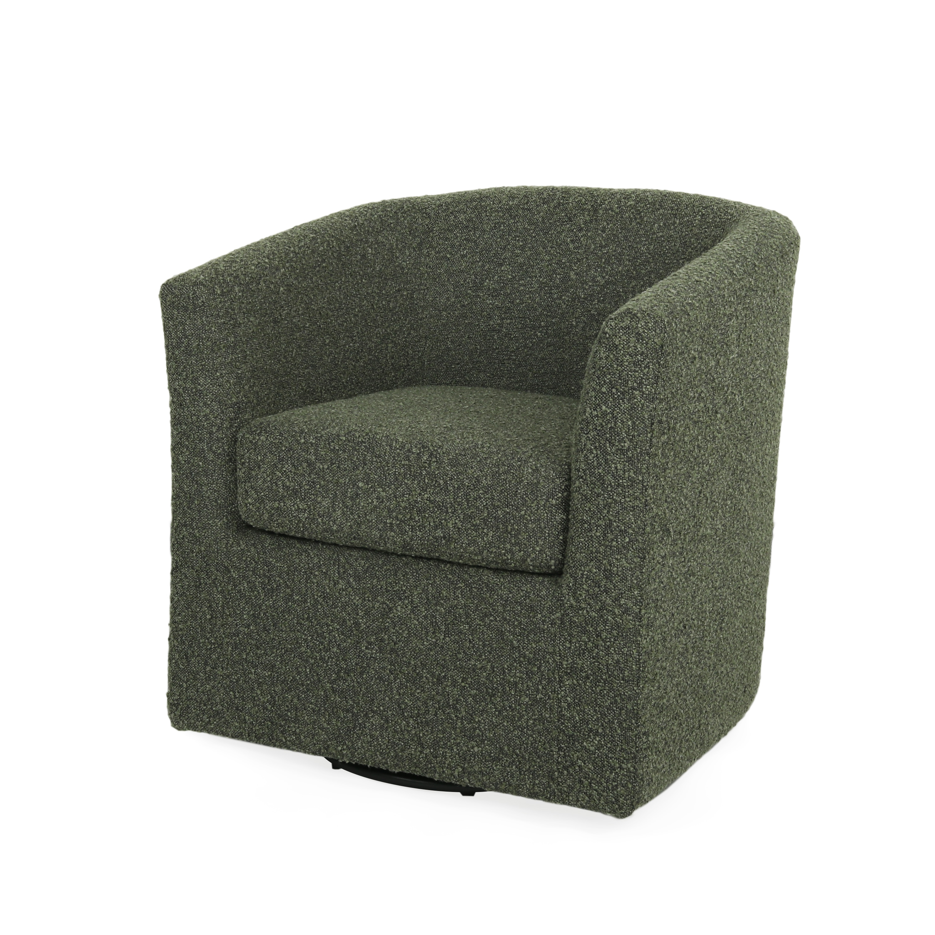 Christopher Knight Home 318635 Daymian Contemporary Upholstered Swivel Club Chair