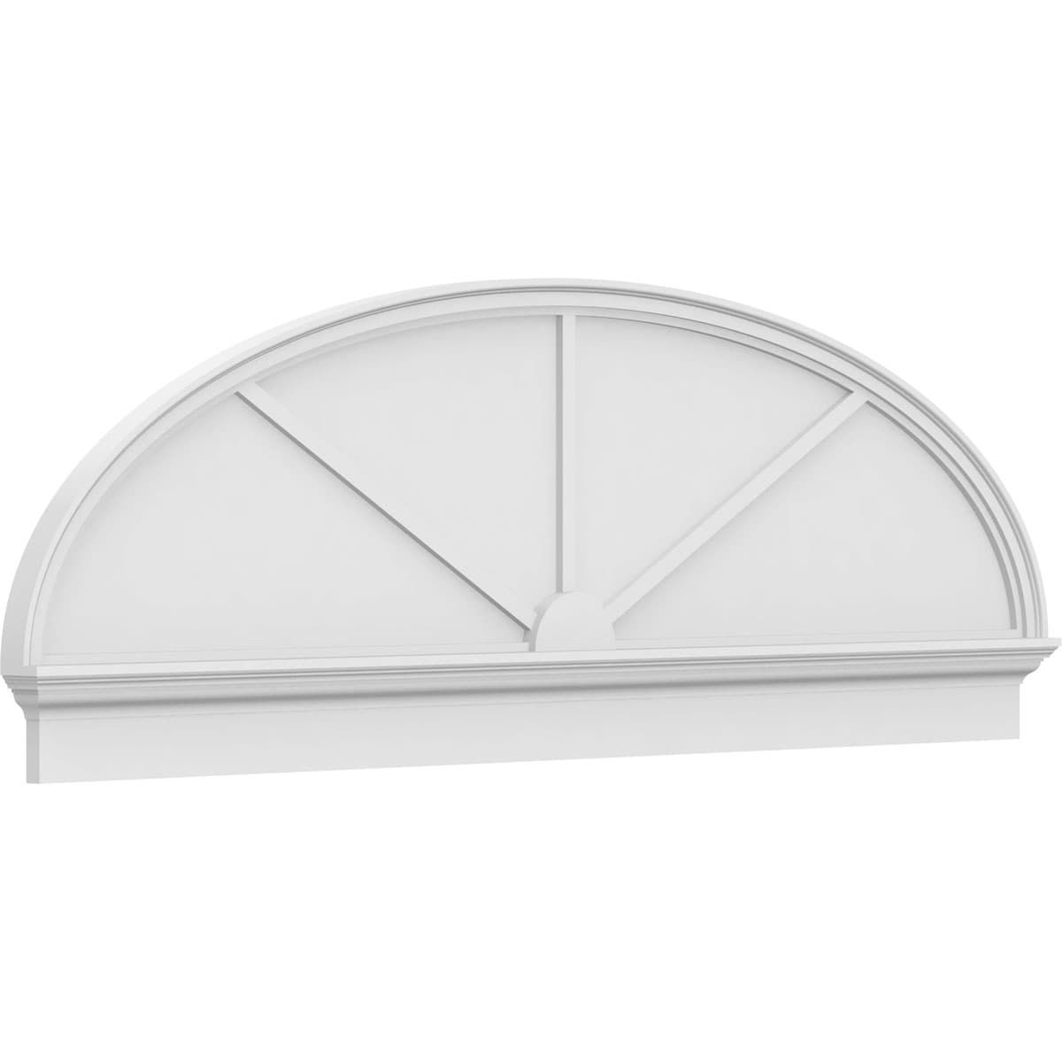 Ekena Millwork PEDPC078X265ELL03 78-in W x 26.375-in L PVC Pediment