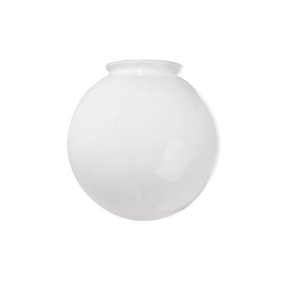 Glass Globe Light Shade White Ceiling Fan 