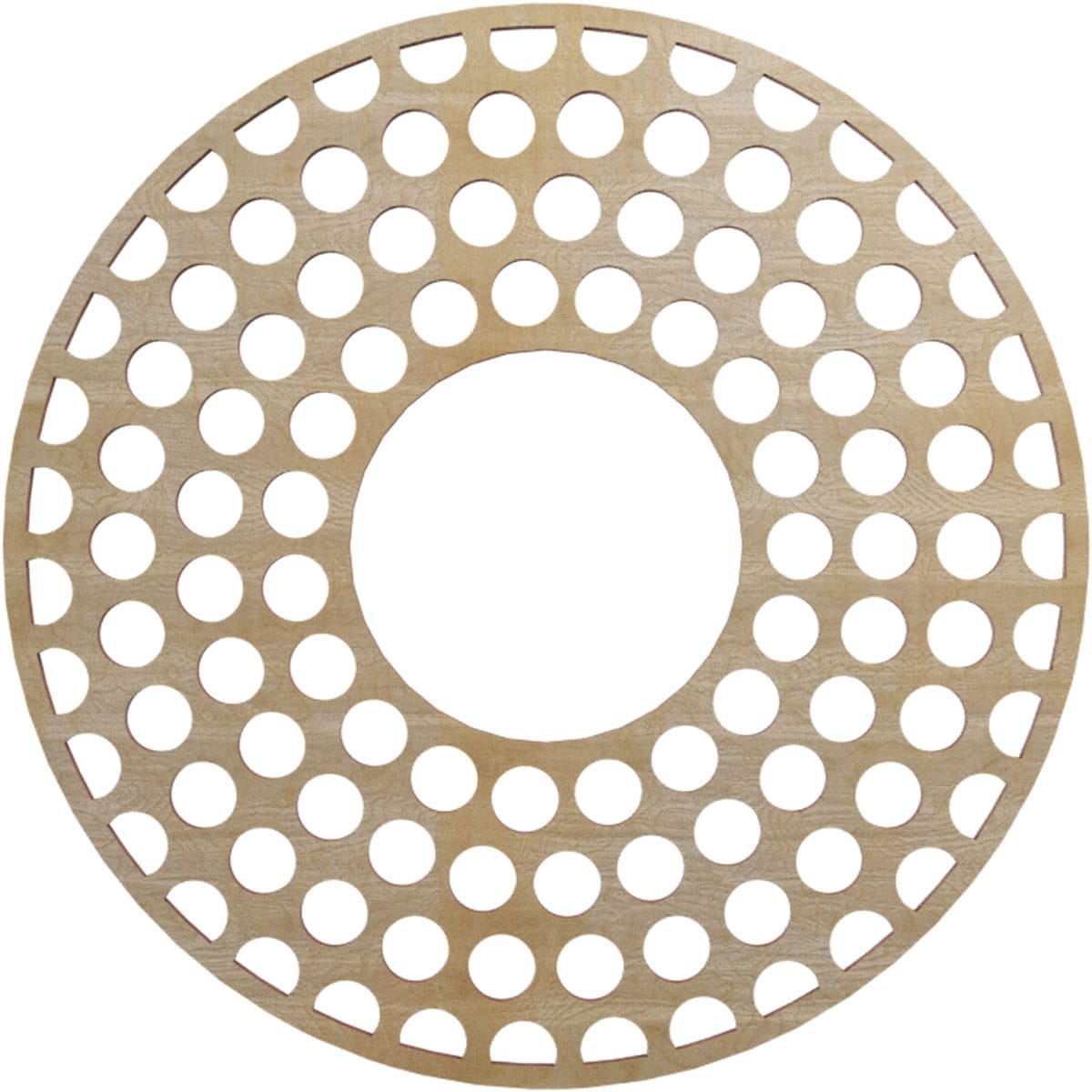 Ekena Millwork CMWP16X16X0250FFHI Fink Fretwork Pierced 16-in W x 16-in L Modern Hickory Wood Whole Ceiling Medallion