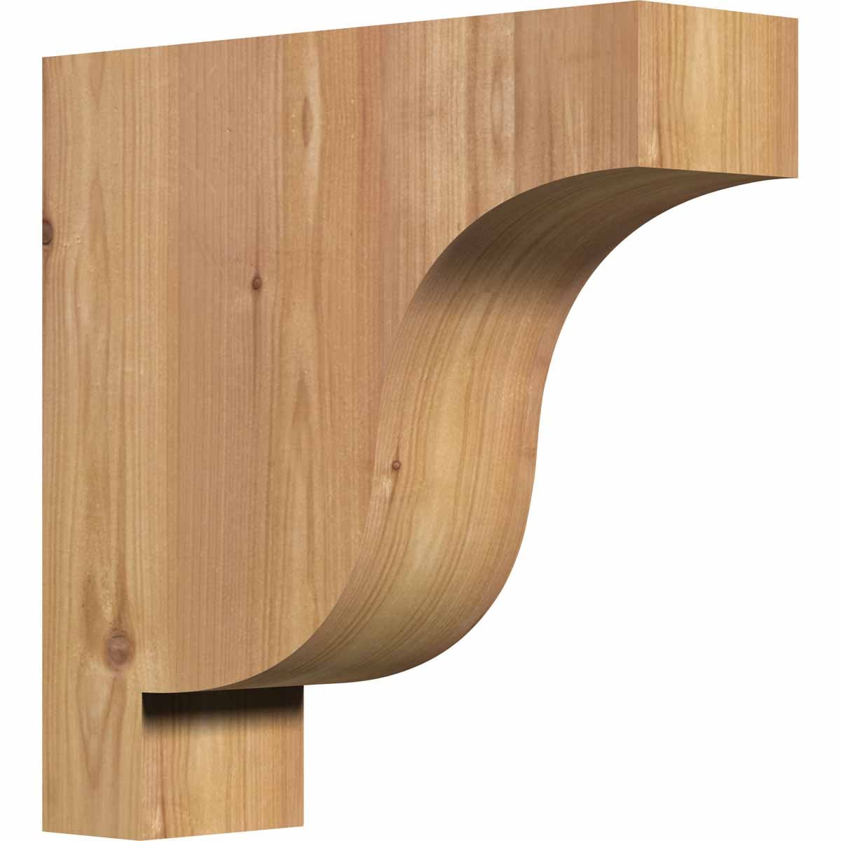 Ekena Millwork COR04X12X12NEW00SWR 3.5-in x 12-in x 12-in Newport Unfinished Western red cedar Wood Paintable/Stainable Corbel