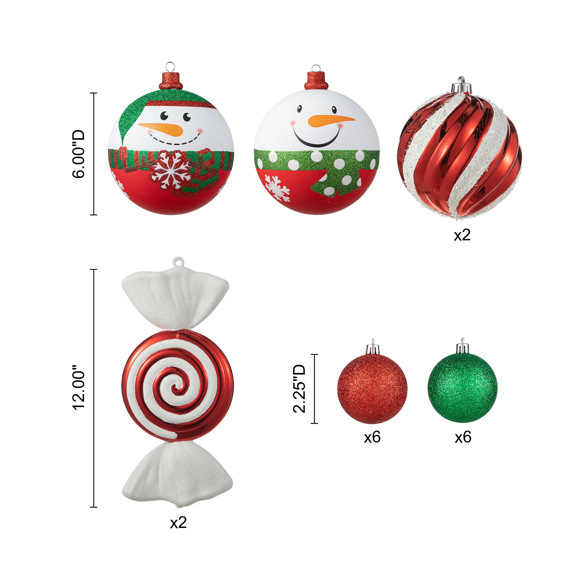 Glitzhome 2040500002 Table-Christmas-Decorations - View #2
