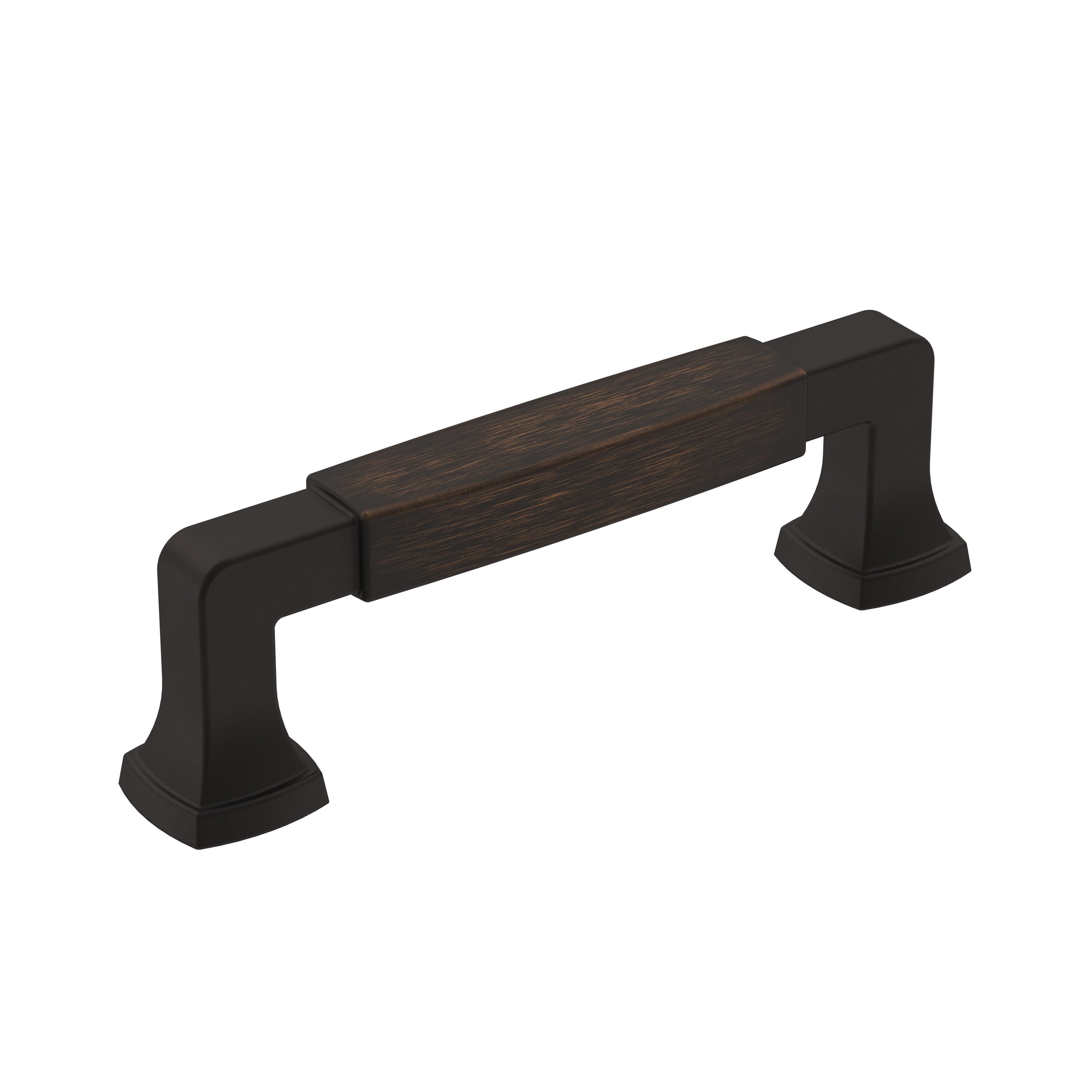 Amerock BP36887ORB Stature 3-3/4-in , 96mm Center to Center Oil Rubbed Bronze Rectangular Bar
