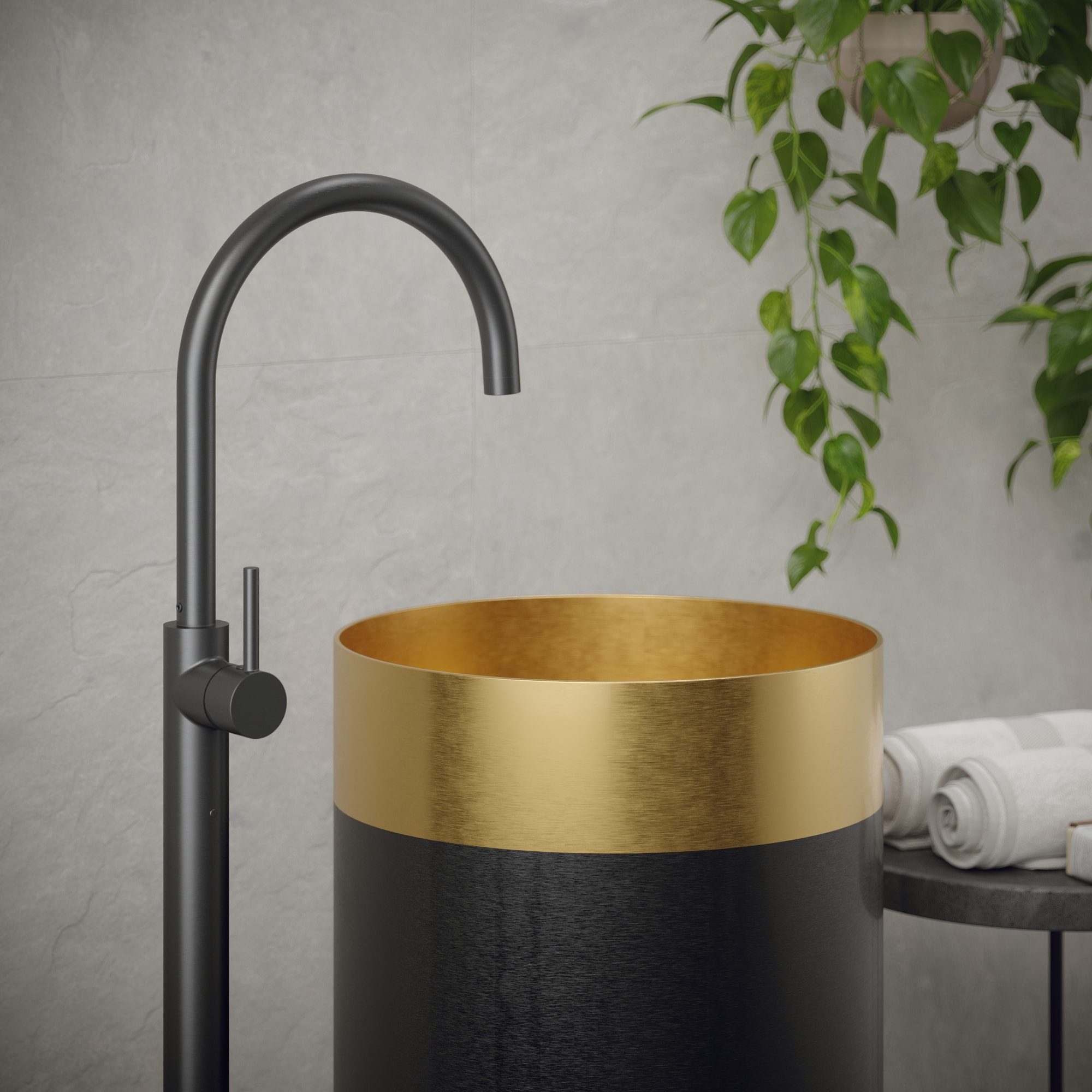 Karran CCP200G Complete-Pedestal-Lavatories - View #3