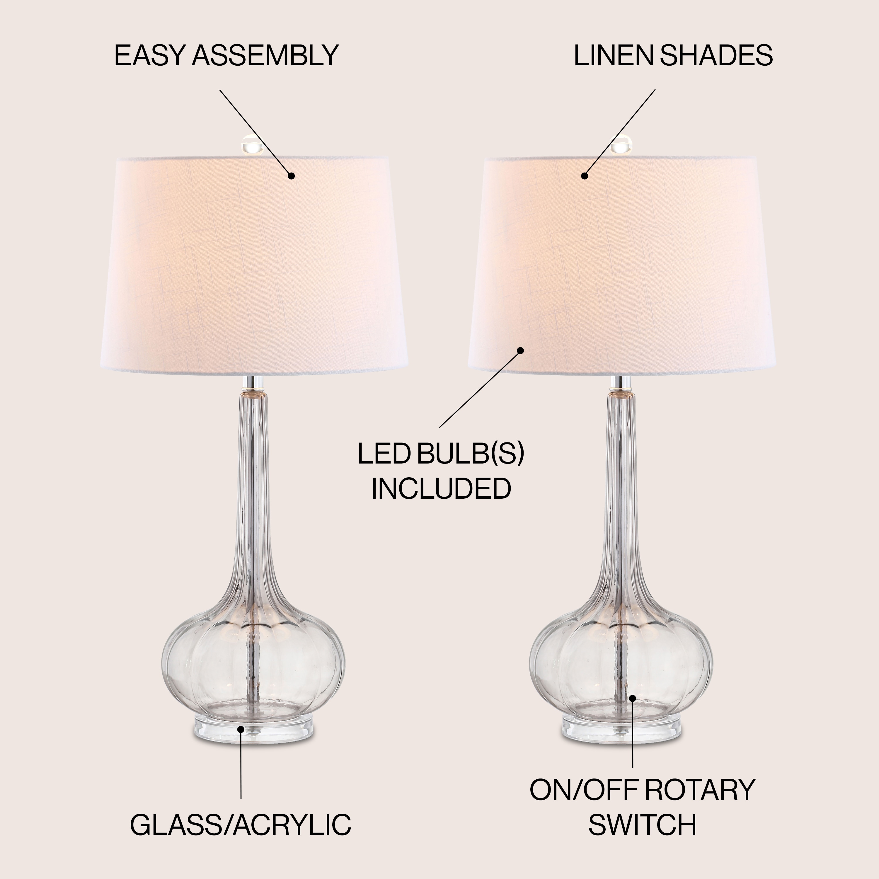JONATHAN  Y JYL1079D-SET2 Table-Lamps - View #3