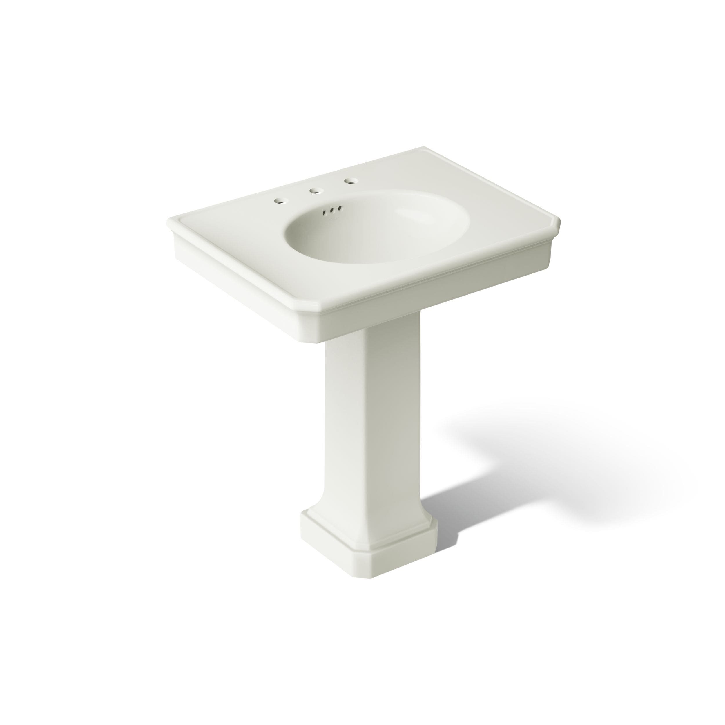 KOHLER Claude Fire Clay 30.12-in Vessel Rectangular Traditional Dune Bathroom Sink