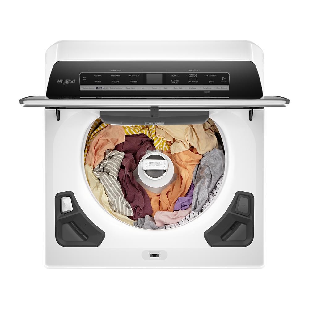 Whirlpool Smart Capable w/Load and Go 5.3-cu ft High Efficiency Impeller and Agitator Smart Top-Load Washer (White) ENERGY STAR