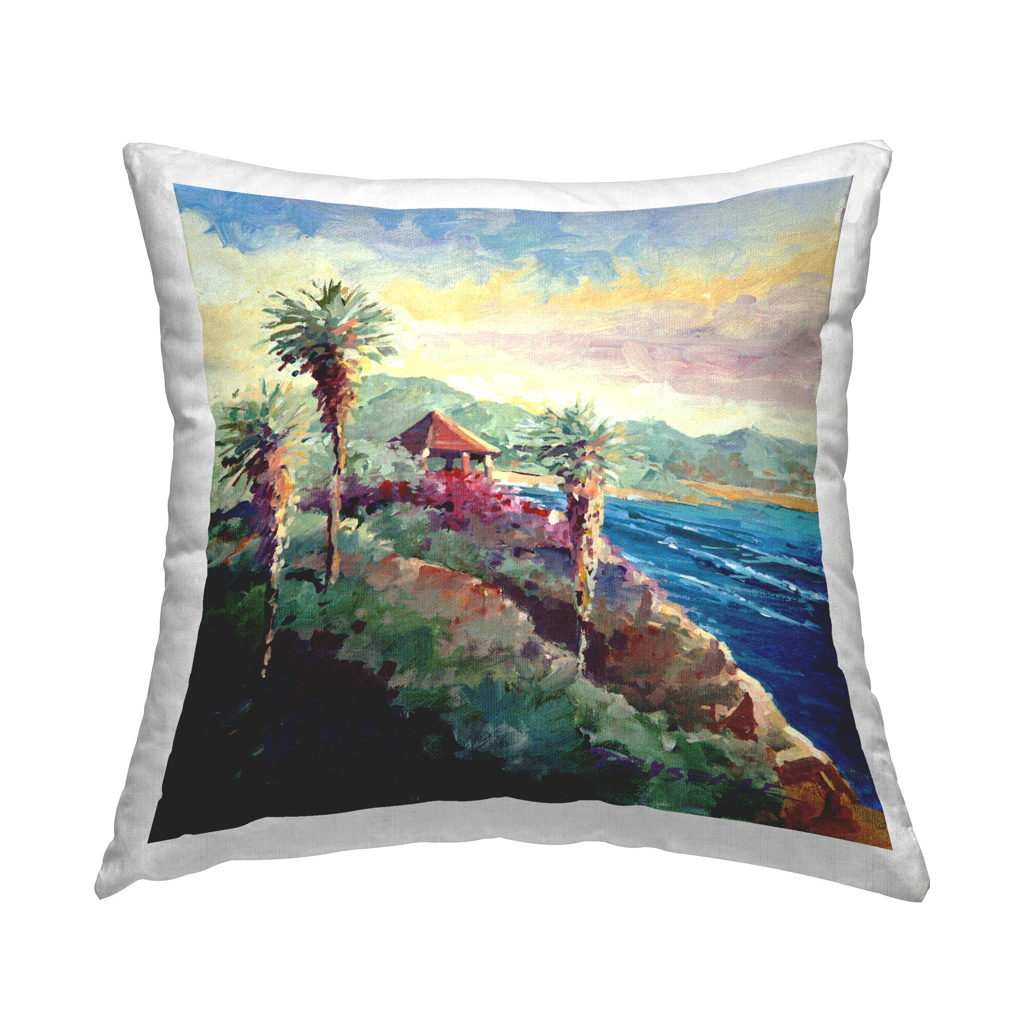 Multi-colored Spring Floral Throw Pillow (18x18) - The Pillow