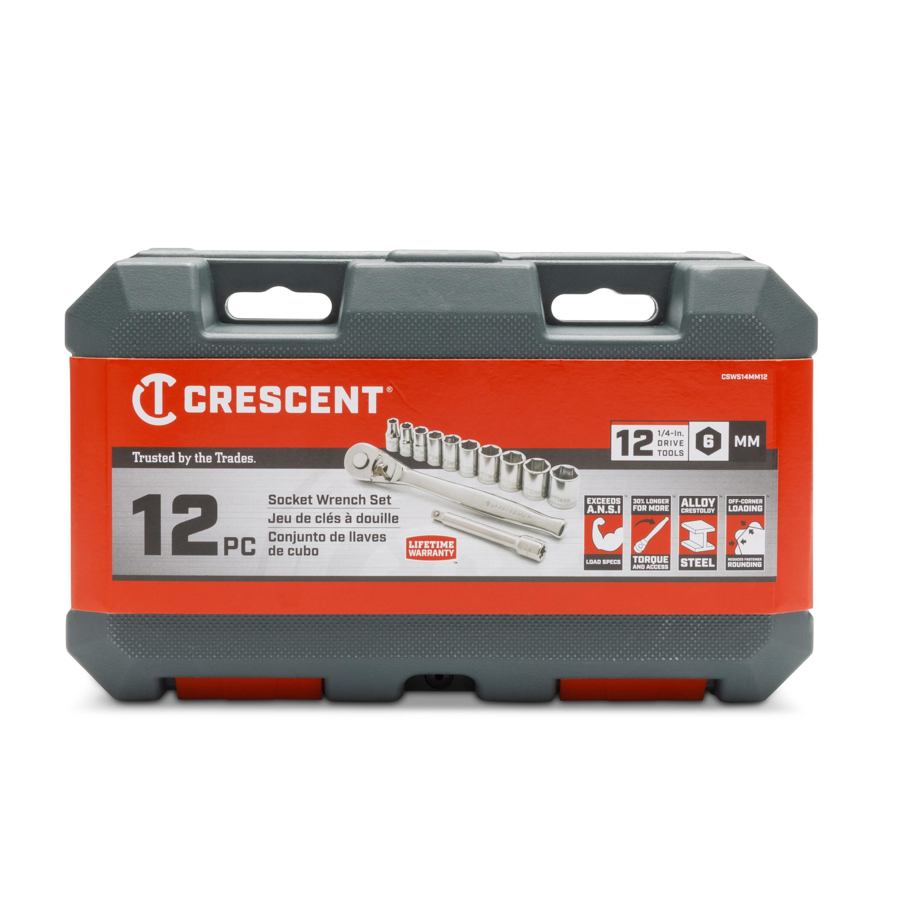 Crescent 14-Piece Standard (SAE) 3/4-in Drive 12-point Set Shallow