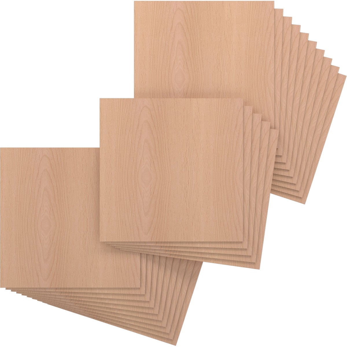 Ekena Millwork HBW24X24X250DAL 23-3/4-in x 23-3/4-in Smooth Paintable/Stainable Wood Wall Panel ( 25 -Pack, Covers 3.92-sq ft )