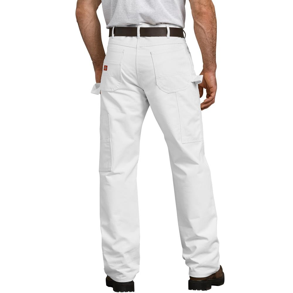 Dickies Men's Painters White Canvas Work Pants (36 x 30) in the 