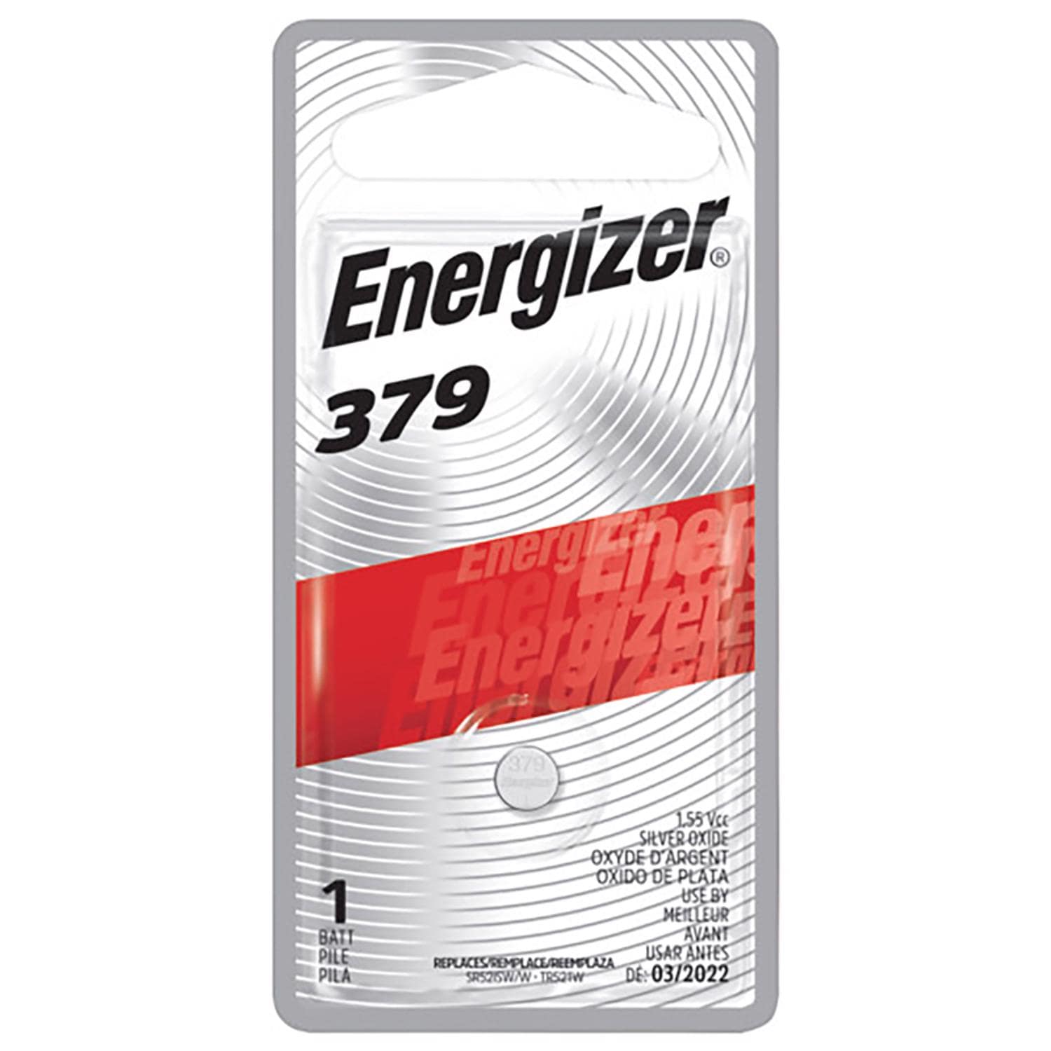 Energizer  Silver Oxide 379 1.5 V 0.01 mAh Electronic/Watch Battery 1 pk