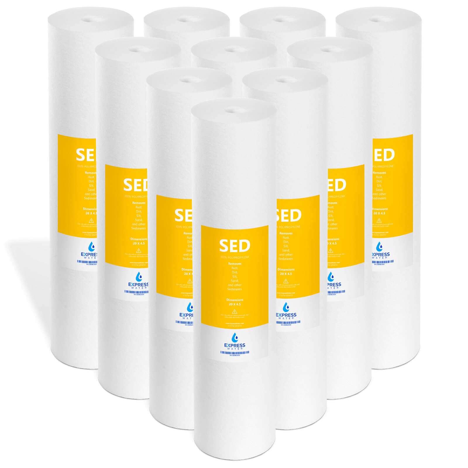 Express Water FLTWH2045S10 FLTWH2045S10 Whole House Sediment Replacement Filter Whole House 6-Months Replacement Filter 10 -Pack