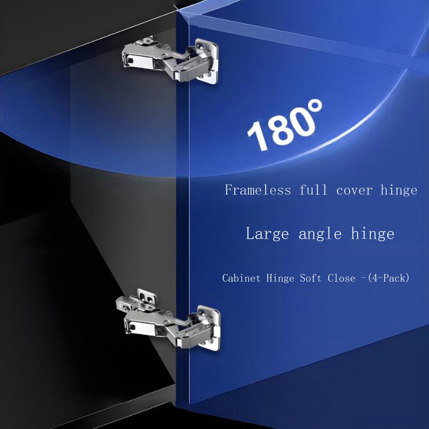 LILILIAN FMY Fully Covered Cabinet Hinge 4-Piece Set 180 Degree Soft ...