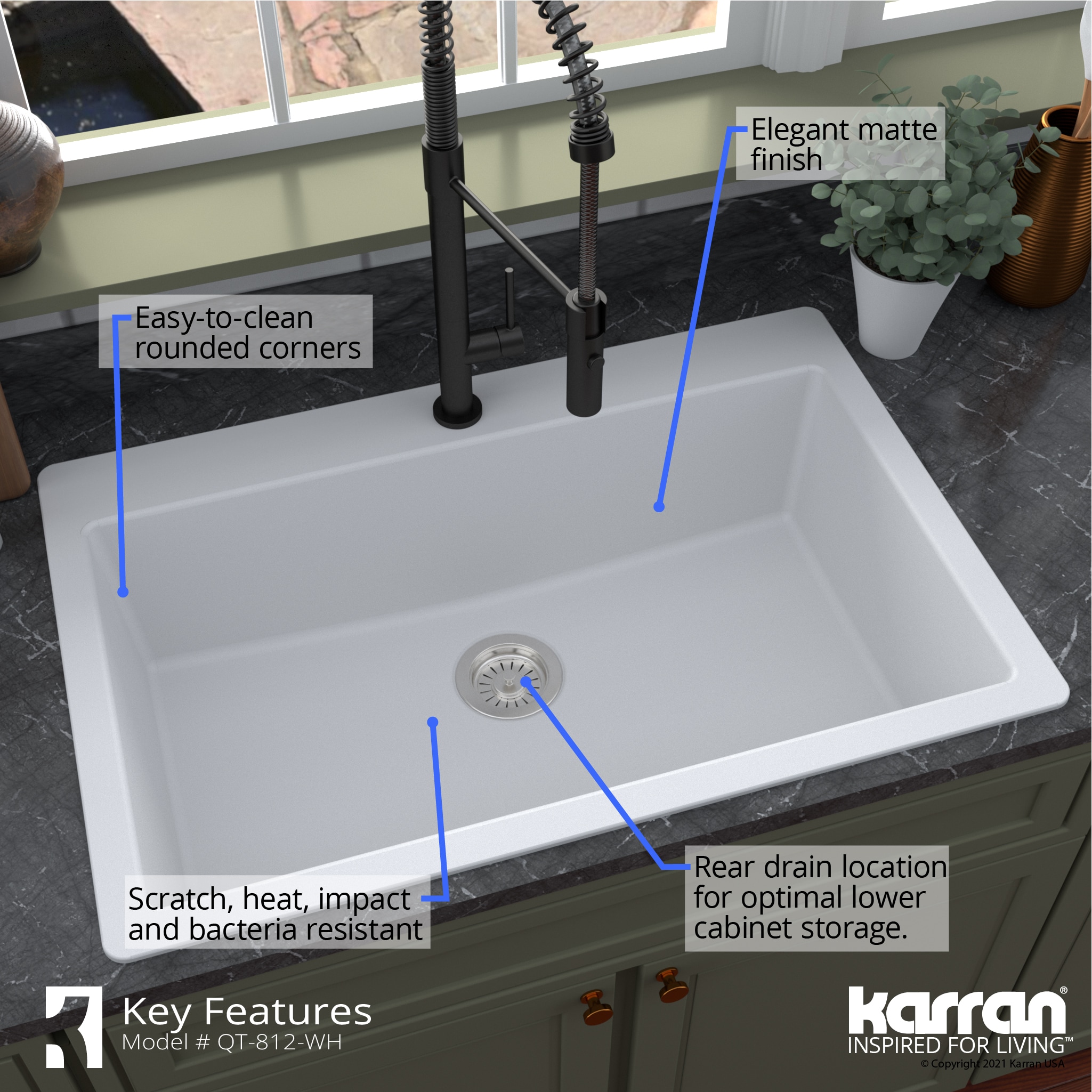 Karran QT-812-WH-PK1 Kitchen-Sinks - View #8