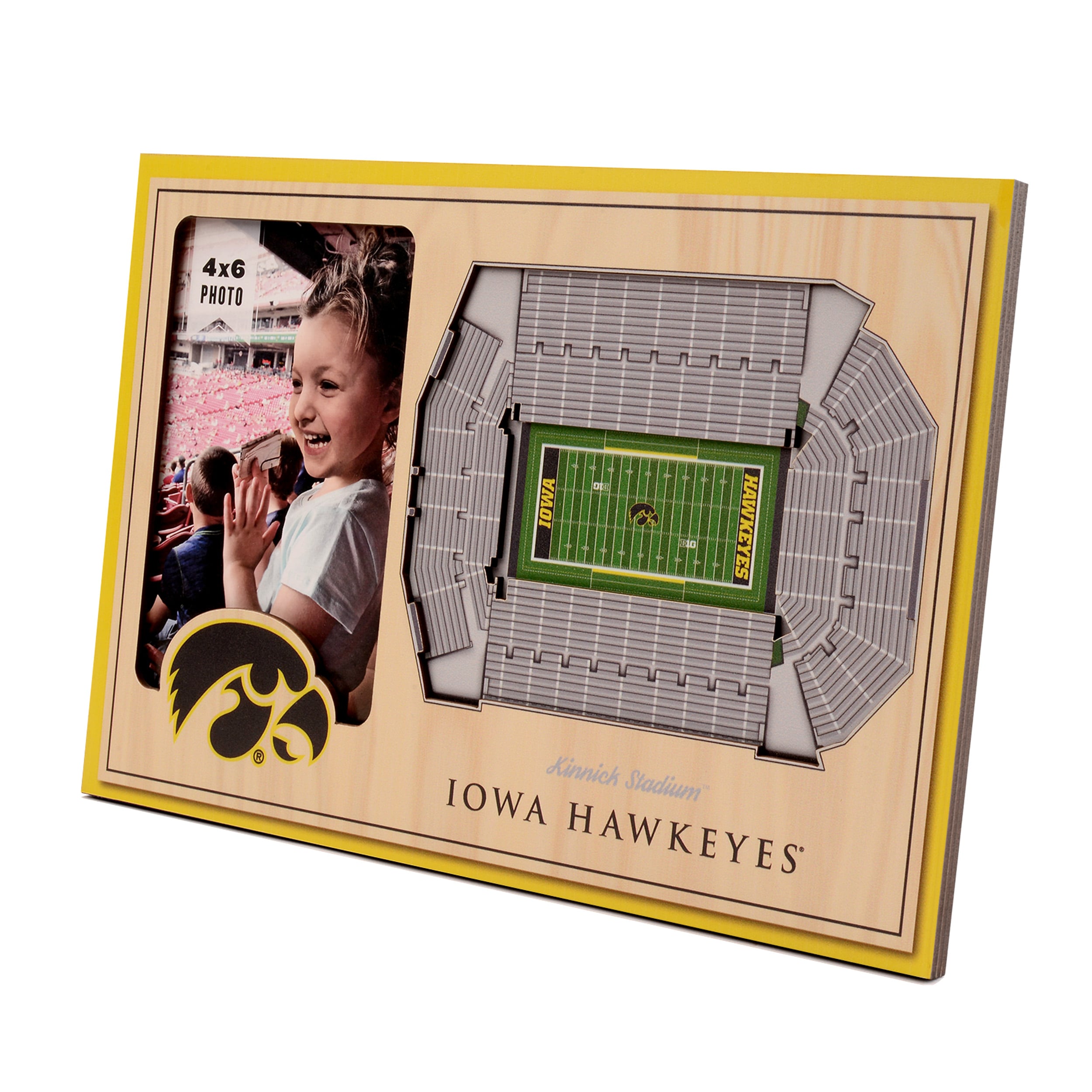 StadiumViews 9024279 Iowa Hawkeyes Team Colors Wood ( 8-in x 12-in ) Picture frame