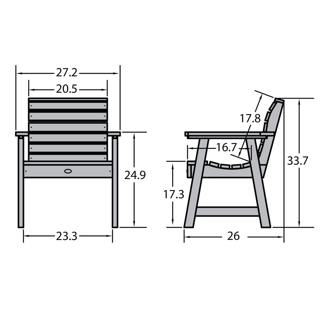 highwood CM-CHGSQ02-CGE Patio-Chairs - View #4