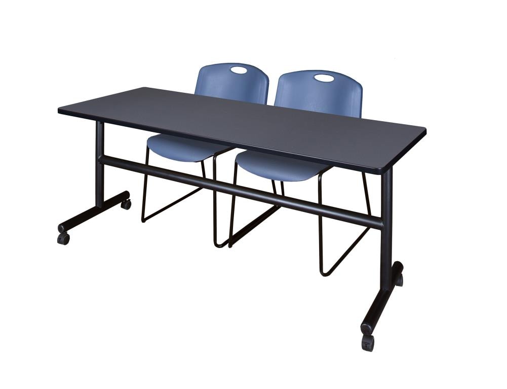 Regency MKFT7224GY44BE Training Gray 4-Person Training Table (72-in W x 29-in H)