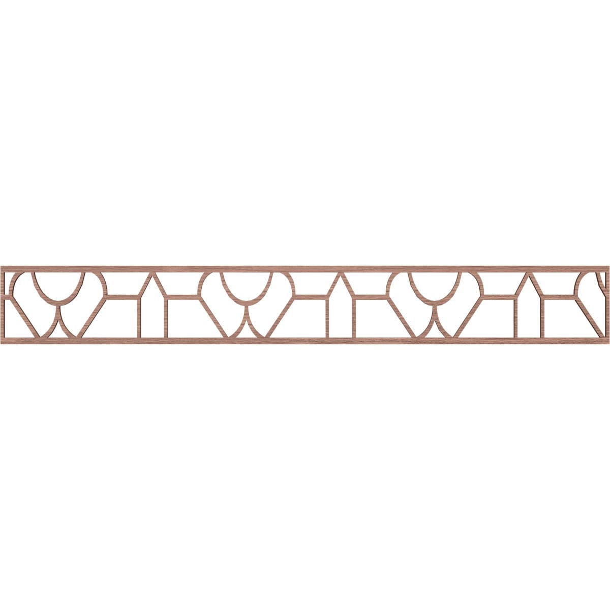 Ekena Millwork MLDA06X46WHIWA Whitechapel Fretwork Flat Trim 6-in x 3.86-ft Walnut Brown Unfinished 2157464 Pierced Wall Panel Moulding