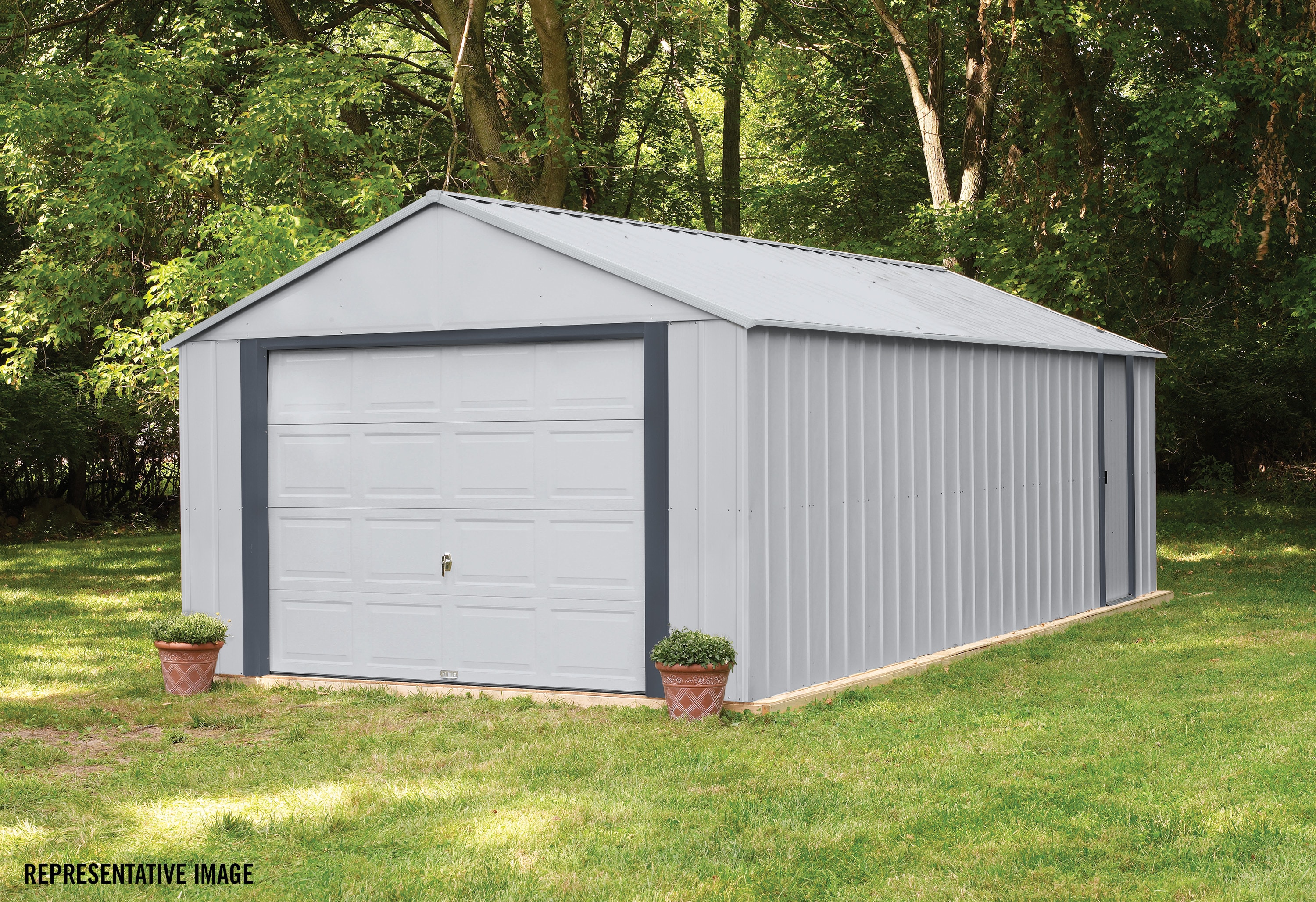 Arrow BGR1421FG 14-ft x 21-ft Metal Storage Shed