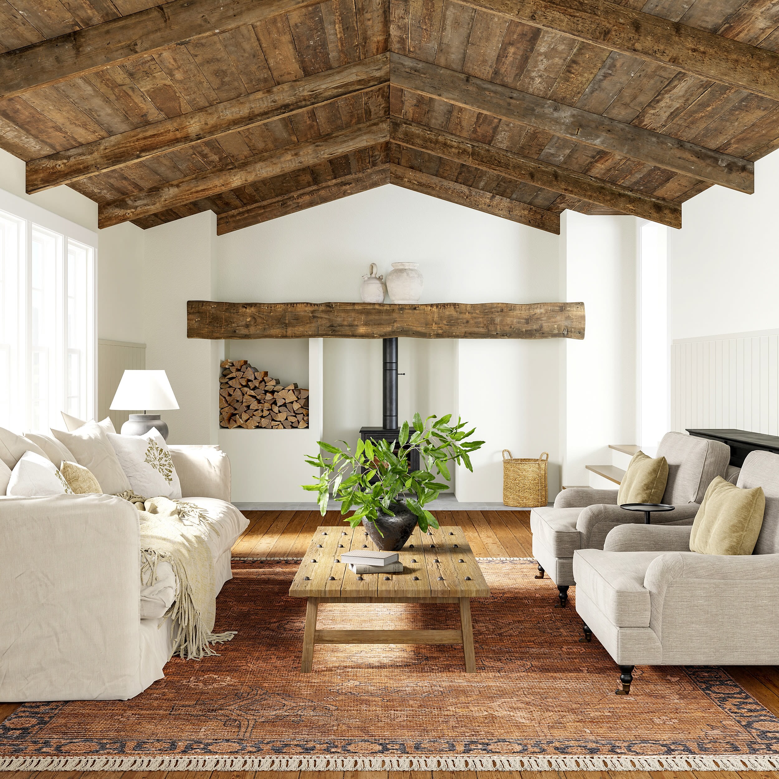 Lauren Liess x Rugs USA SVIN42A-8010 Liess 8 x 10 (ft) Jute Brown Rectangular Indoor Medallion Oriental Area rug