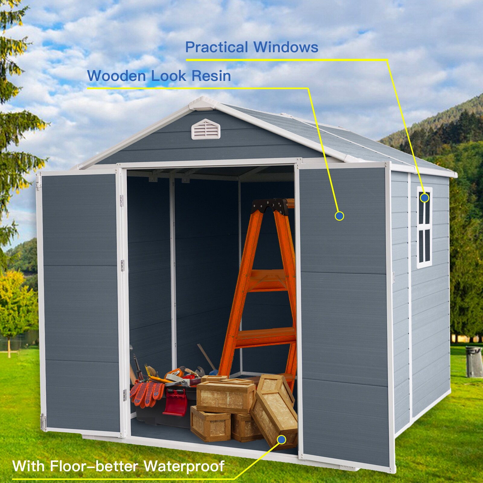 Mondawe MD-WWC00021 Vinyl-Resin-Storage-Buildings - View #5