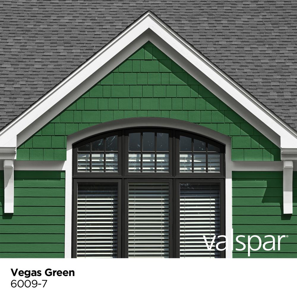 Valspar Pro Storm Coat Flat Vegas Green 6009-7 Latex Exterior Paint  (5-Gallon) in the Exterior Paint department at Lowes.com