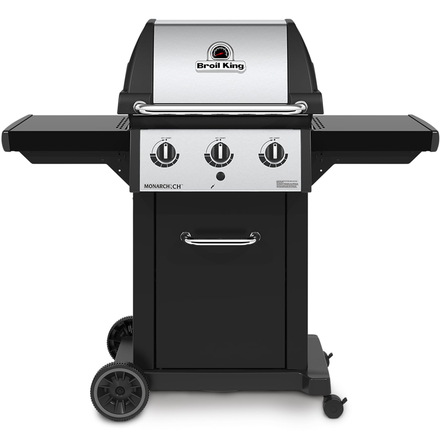Monarch 320 Stainless Steel/Black 3-Burner Liquid Propane Gas Grill | - Broil King 834254