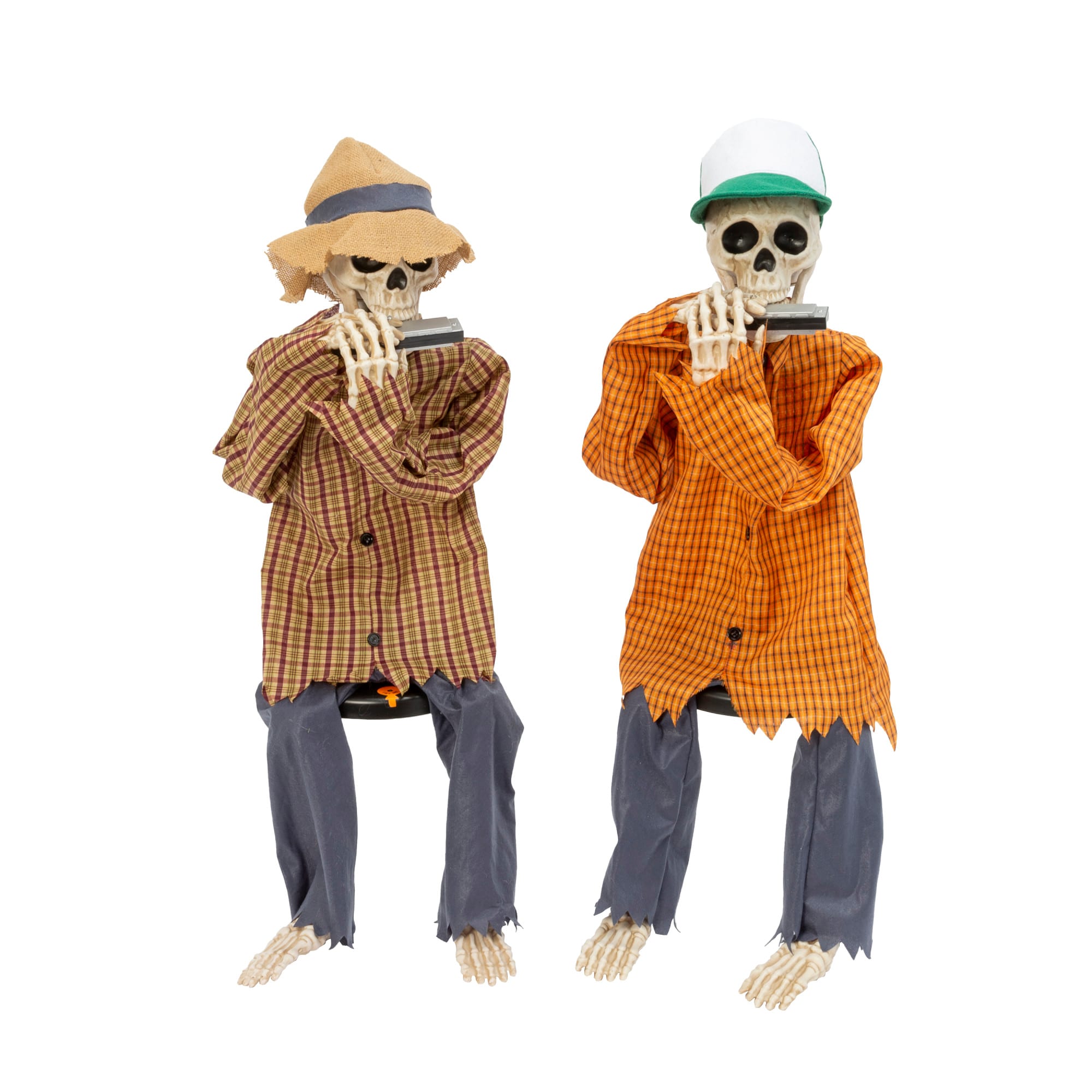 Gerson International 2603430EC Tabletop Talking Skeleton Animatronic (2-Pack)