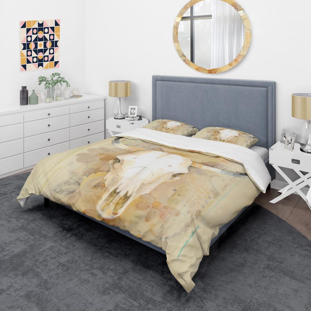 Designart BED30137-Q 3 -Piece Brown Queen Duvet cover Set