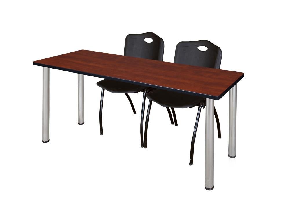 Regency MT6624CHBPCM47BK Training Red 4-Person Training Table (66-in W x 29-in H)