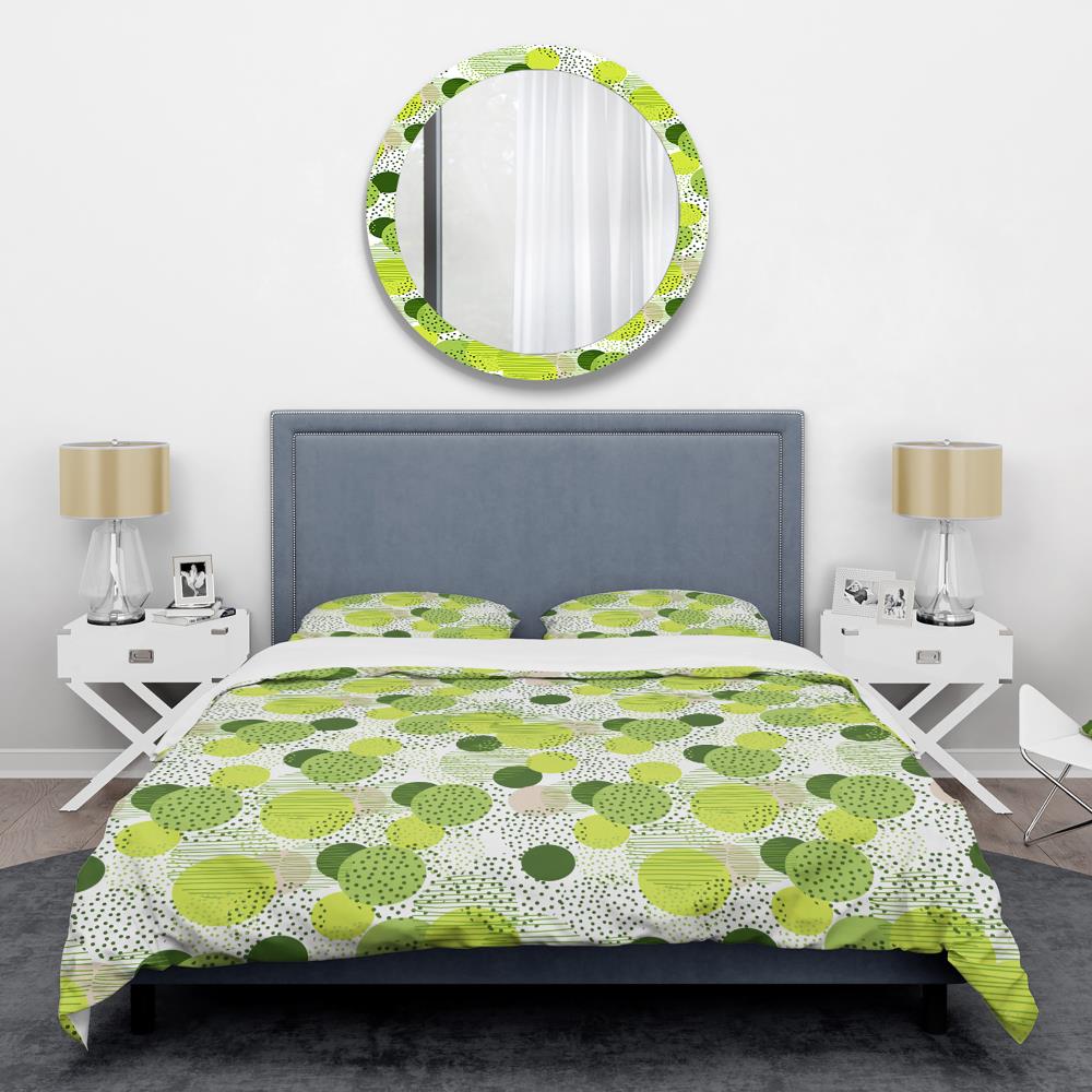 Designart BED24314-T 3 -Piece Green Twin Duvet cover Set