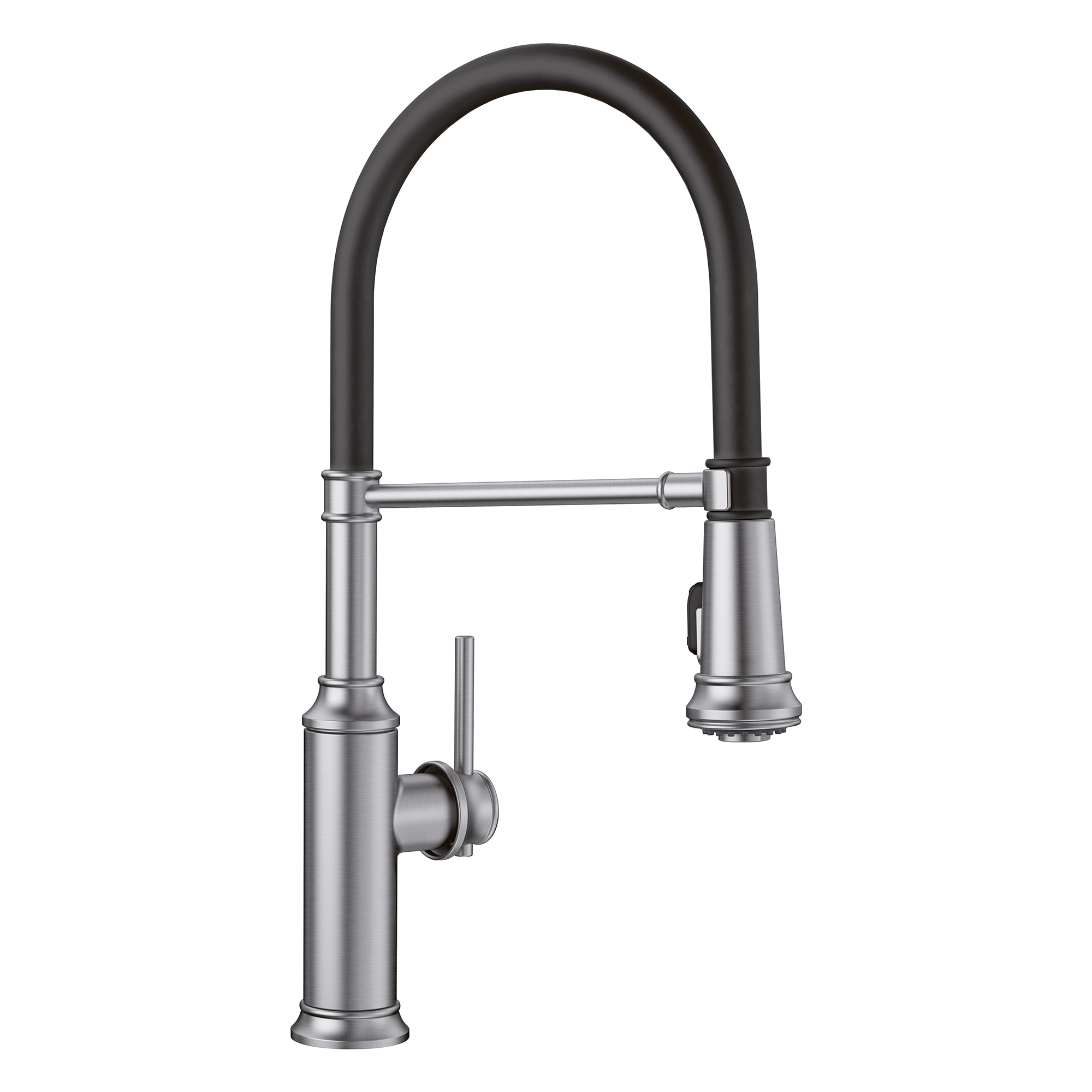 BLANCO 442509 Empressa Pvd Steel Single Handle Deck-mount Pull-down Kitchen Faucet with Sprayer