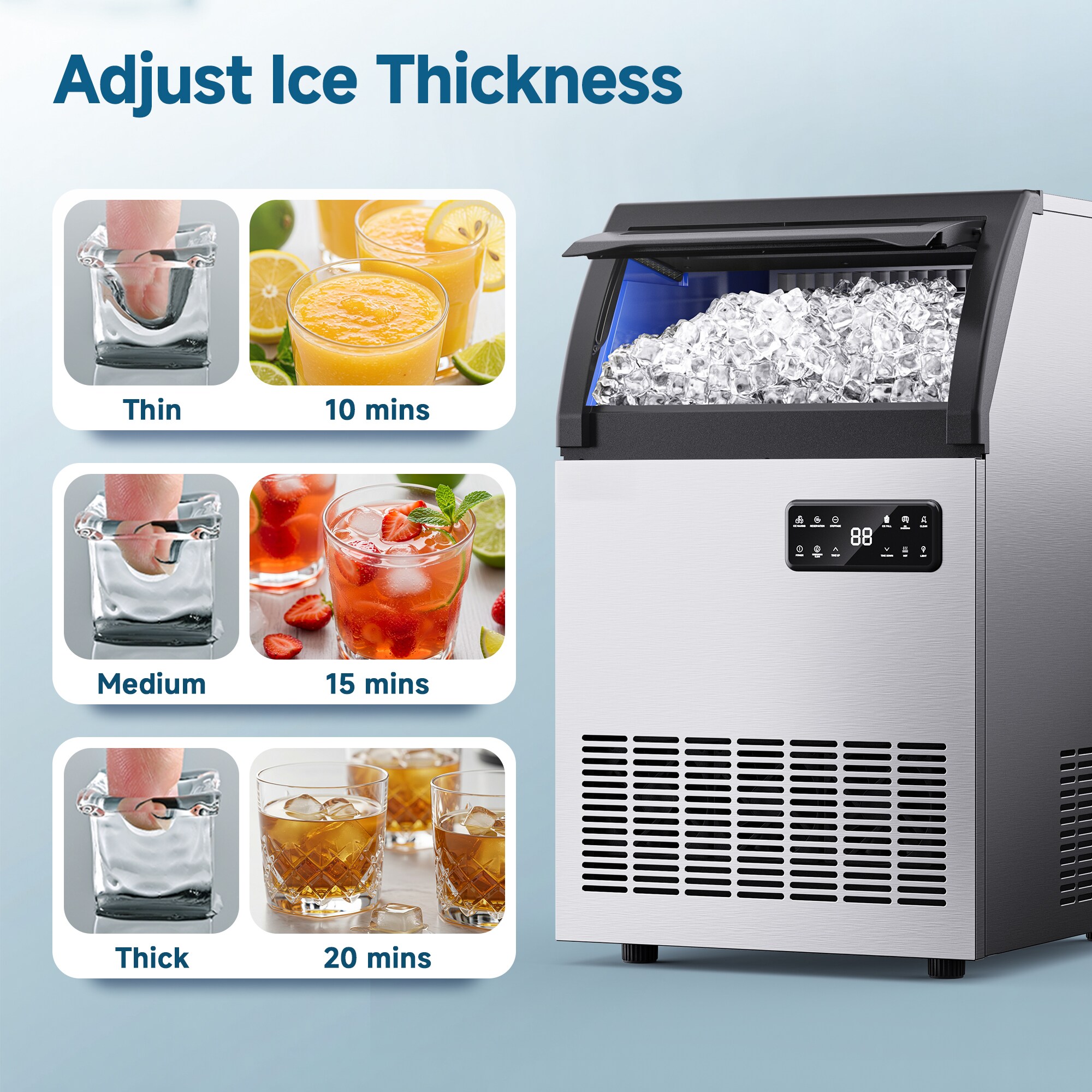 SIMZLIFE CIM012-200BS-S-LS-SC Commercial-Ice-Makers - View #3