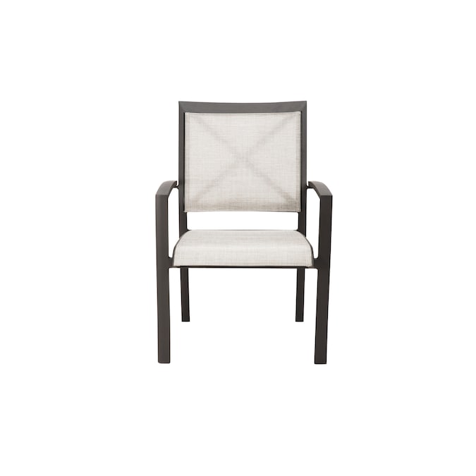 Allen Roth Everchase Set Of 4 Stackable Gray Powder Coating Metal Frame Stationary Dining Chair S With Solid Sunbrella Seat In The Patio Chairs Department At Com - Allen And Roth Everchase White Patio Dining Set
