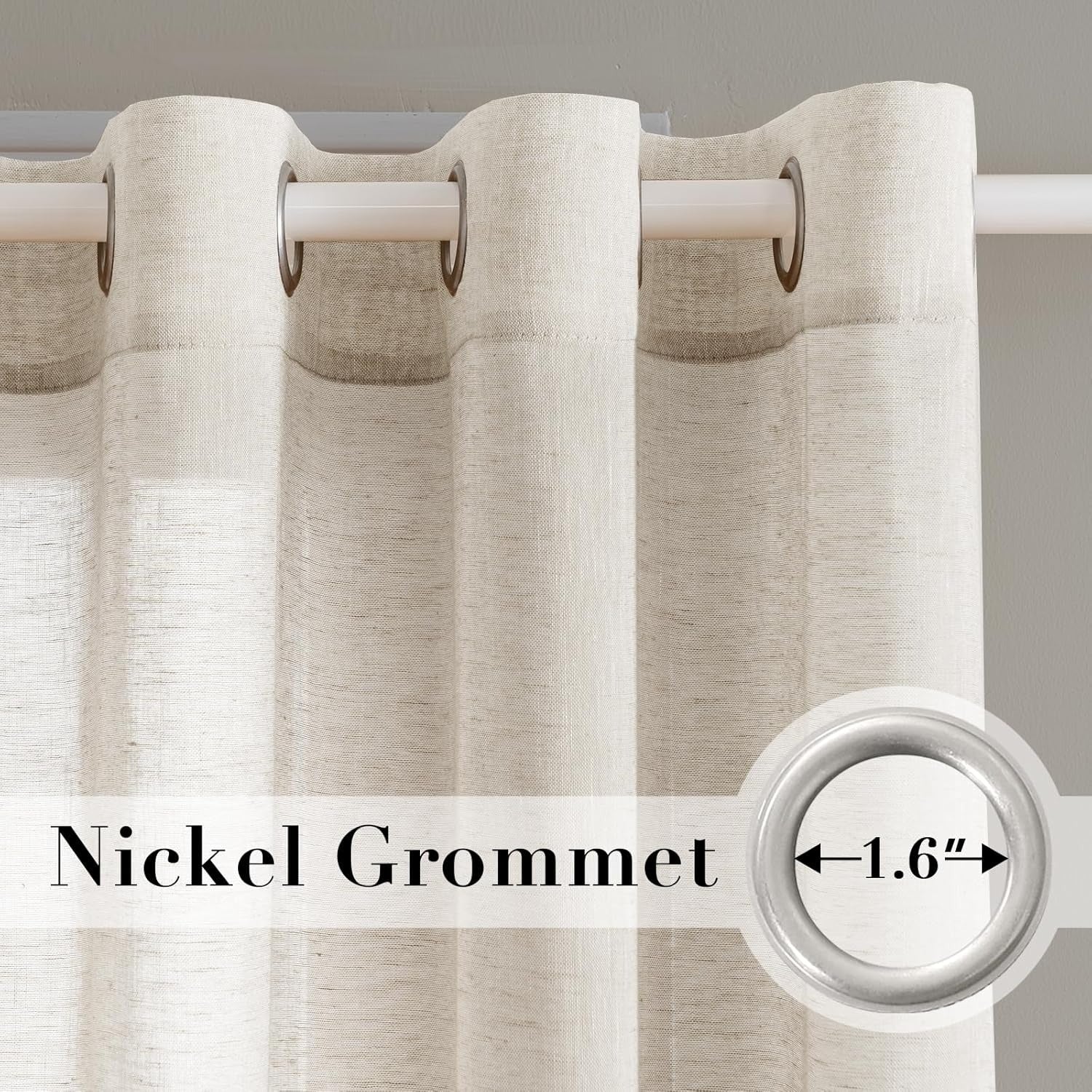 H.Versailtex LINENCS5272NATURAL curtains - View #3